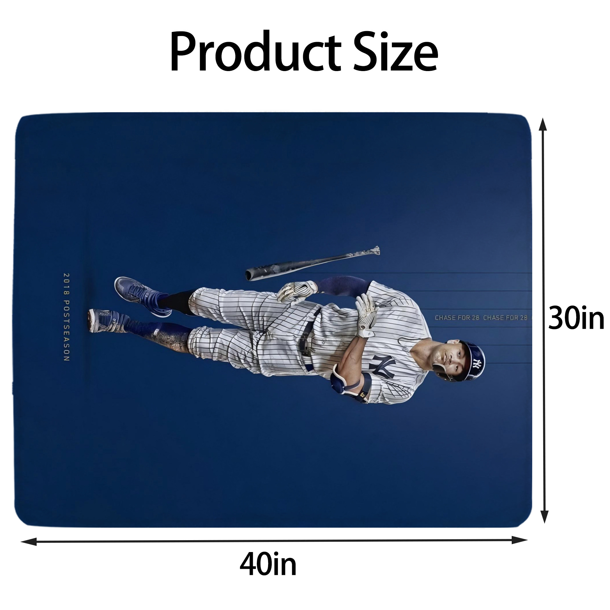 Giancarlo Stanton 12 Soft Plush Fleece Blanket 30x40 Inch - 300GSM Flannel, Ultra Soft & Warm, Lightweight & Durable, Perfect For Kids, Adults, Couch, Bed, Camping, Travel, Gift For Family & Friends