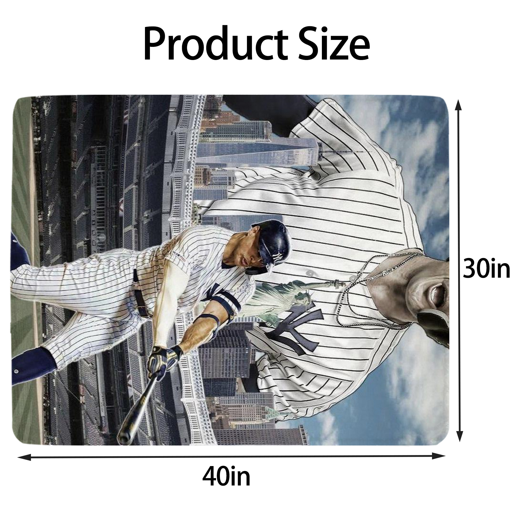 Giancarlo Stanton 14 Soft Plush Fleece Blanket 30x40 Inch - 300GSM Flannel, Ultra Soft & Warm, Lightweight & Durable, Perfect For Kids, Adults, Couch, Bed, Camping, Travel, Gift For Family & Friends