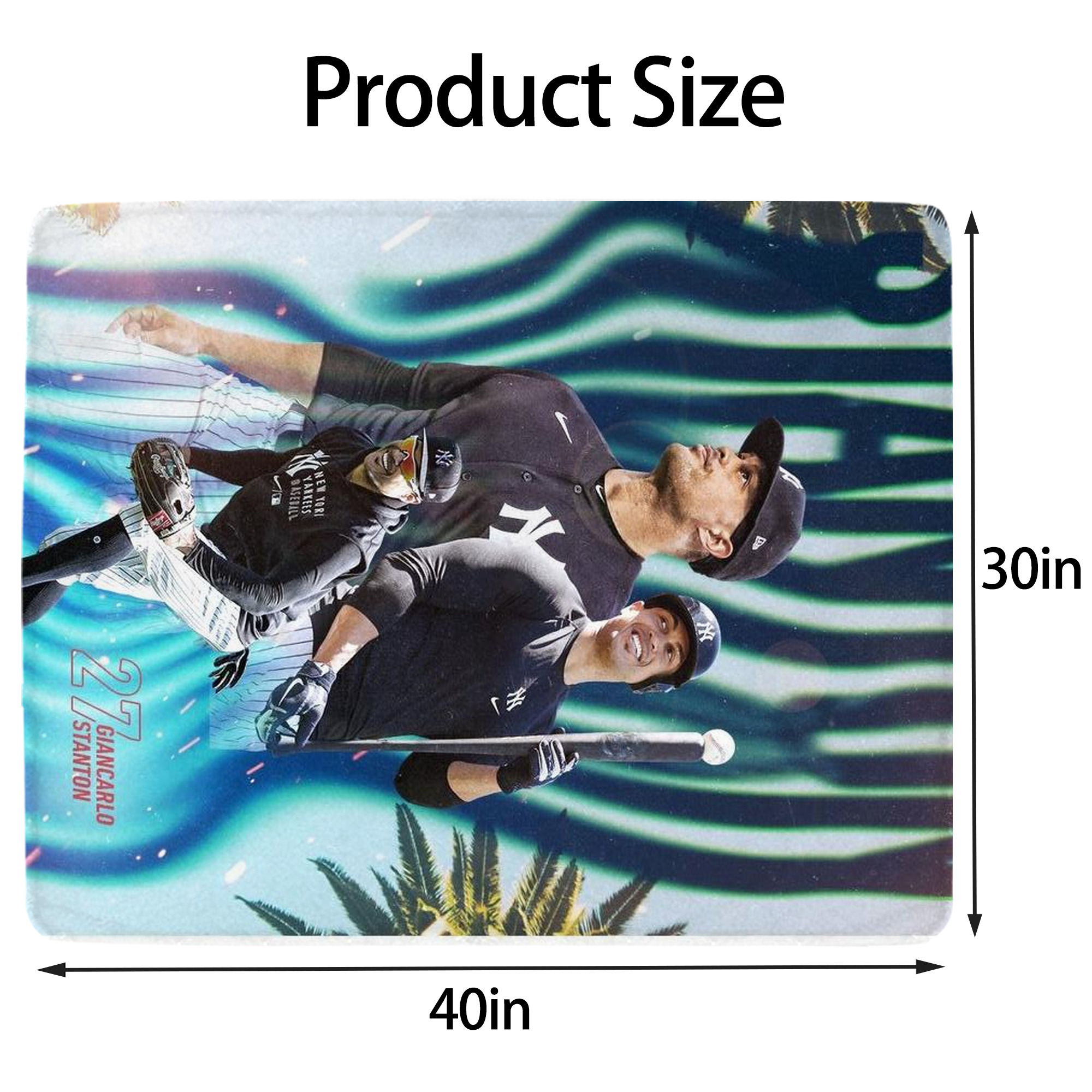 Giancarlo Stanton 31 Soft Plush Fleece Blanket 30x40 Inch - 300GSM Flannel, Ultra Soft & Warm, Lightweight & Durable, Perfect For Kids, Adults, Couch, Bed, Camping, Travel, Gift For Family & Friends