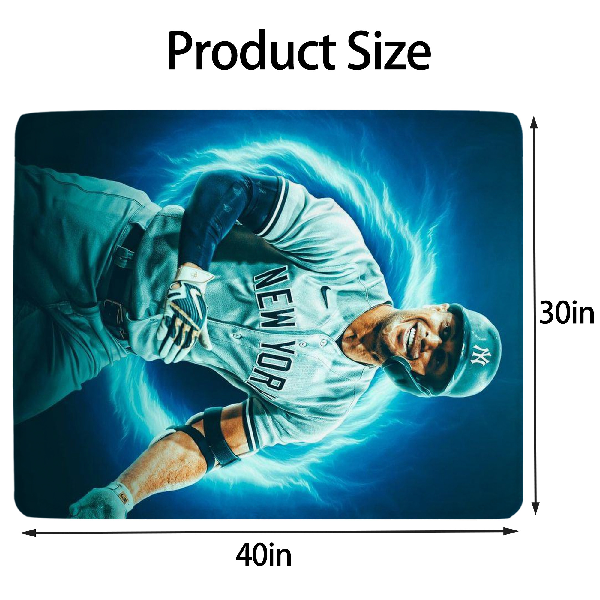 Giancarlo Stanton 35 Soft Plush Fleece Blanket 30x40 Inch - 300GSM Flannel, Ultra Soft & Warm, Lightweight & Durable, Perfect For Kids, Adults, Couch, Bed, Camping, Travel, Gift For Family & Friends