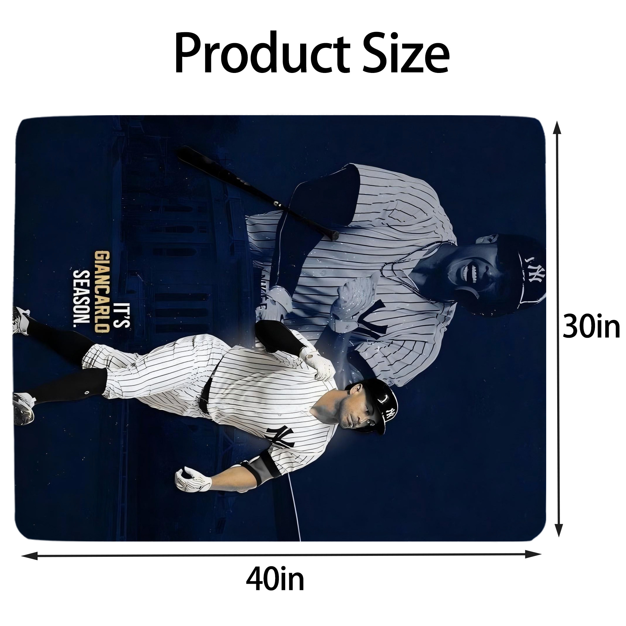 Giancarlo Stanton 29 Soft Plush Fleece Blanket 30x40 Inch - 300GSM Flannel, Ultra Soft & Warm, Lightweight & Durable, Perfect For Kids, Adults, Couch, Bed, Camping, Travel, Gift For Family & Friends