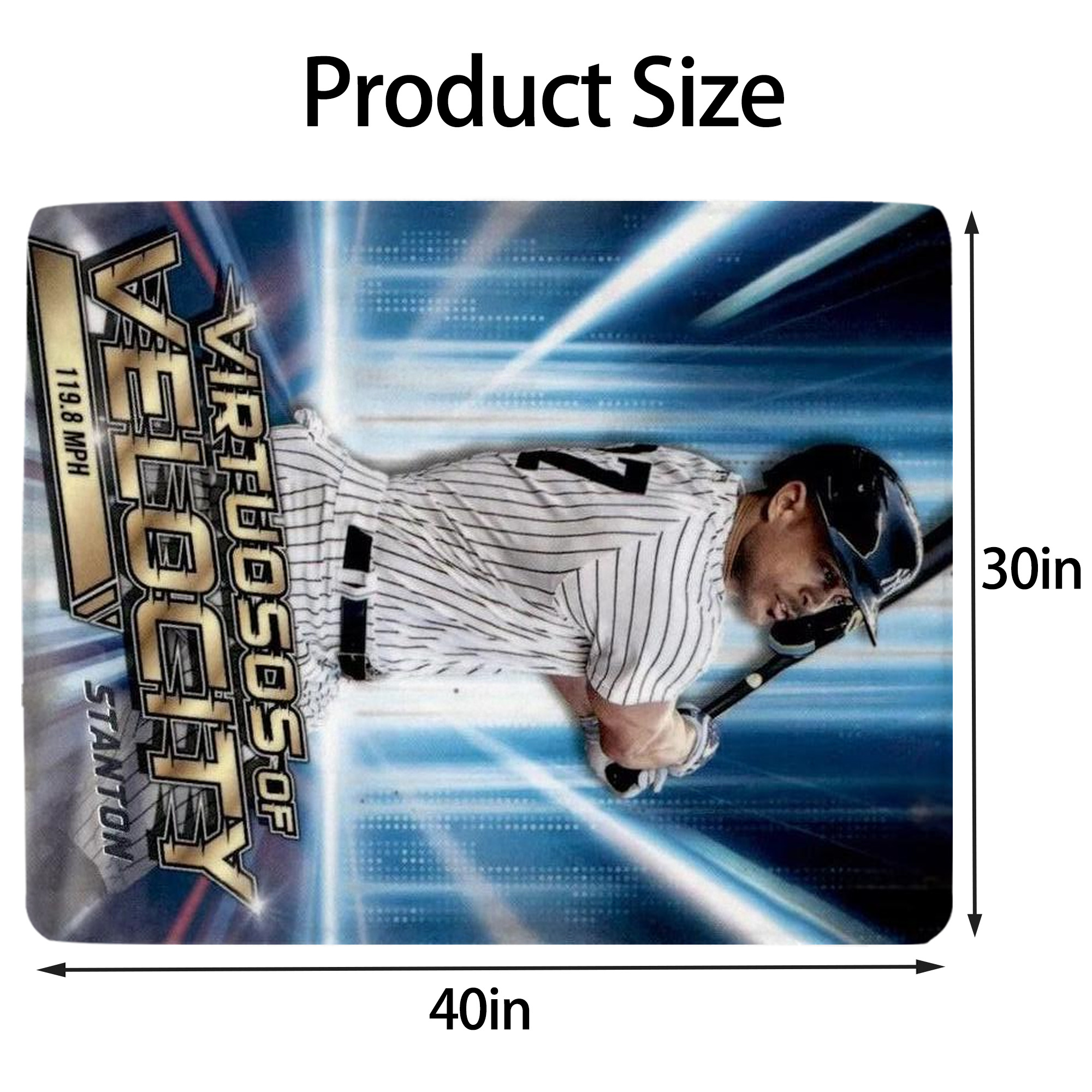 Giancarlo Stanton 33 Soft Plush Fleece Blanket 30x40 Inch - 300GSM Flannel, Ultra Soft & Warm, Lightweight & Durable, Perfect For Kids, Adults, Couch, Bed, Camping, Travel, Gift For Family & Friends