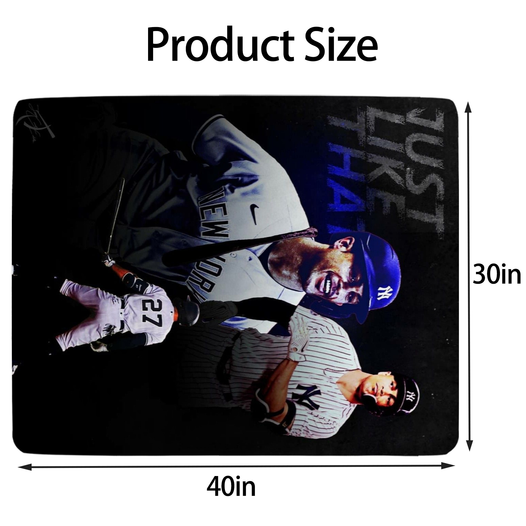 Giancarlo Stanton 36 Soft Plush Fleece Blanket 30x40 Inch - 300GSM Flannel, Ultra Soft & Warm, Lightweight & Durable, Perfect For Kids, Adults, Couch, Bed, Camping, Travel, Gift For Family & Friends