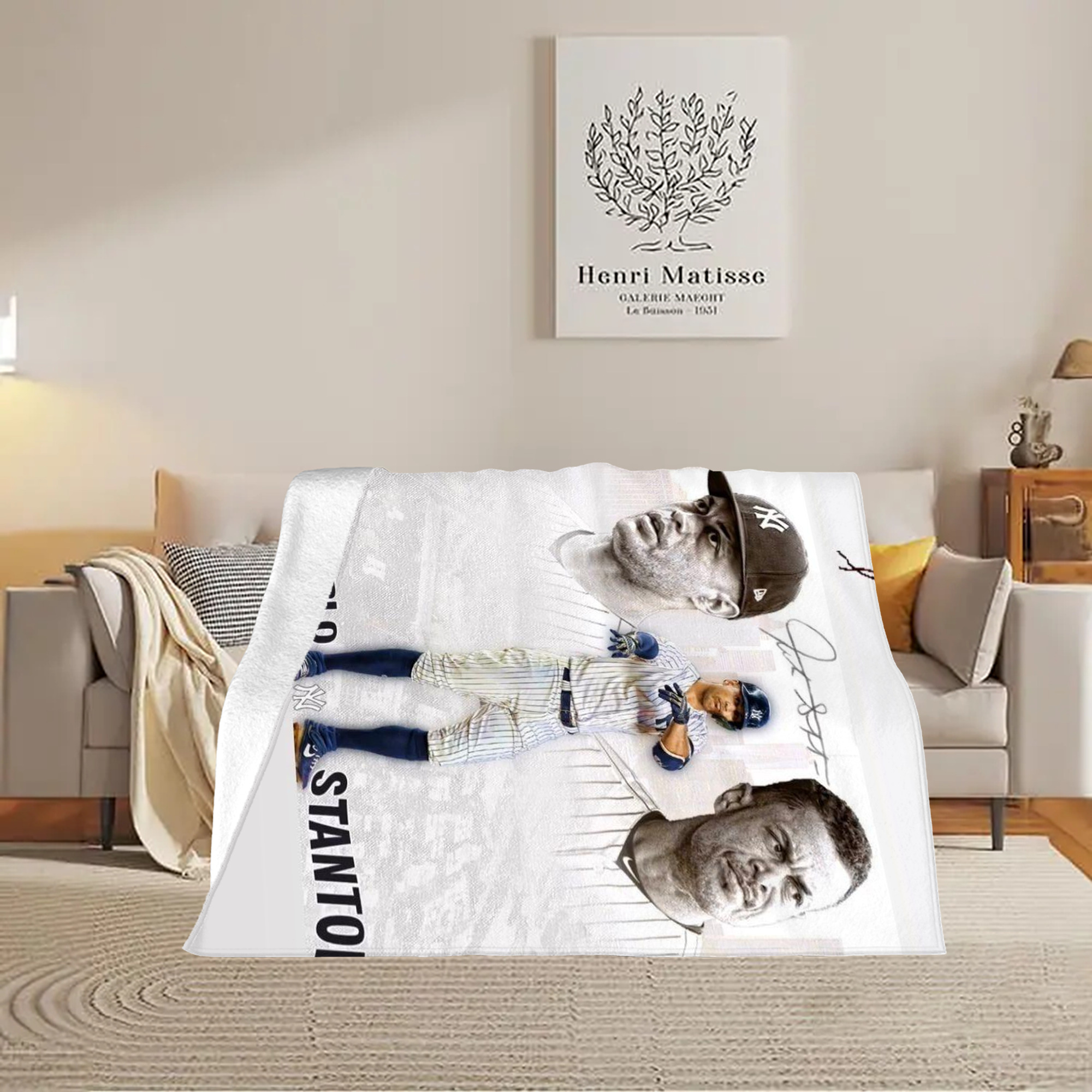 Giancarlo Stanton 11 Soft Plush Fleece Blanket 30x40 Inch - 300GSM Flannel, Ultra Soft & Warm, Lightweight & Durable, Perfect For Kids, Adults, Couch, Bed, Camping, Travel, Gift For Family & Friends