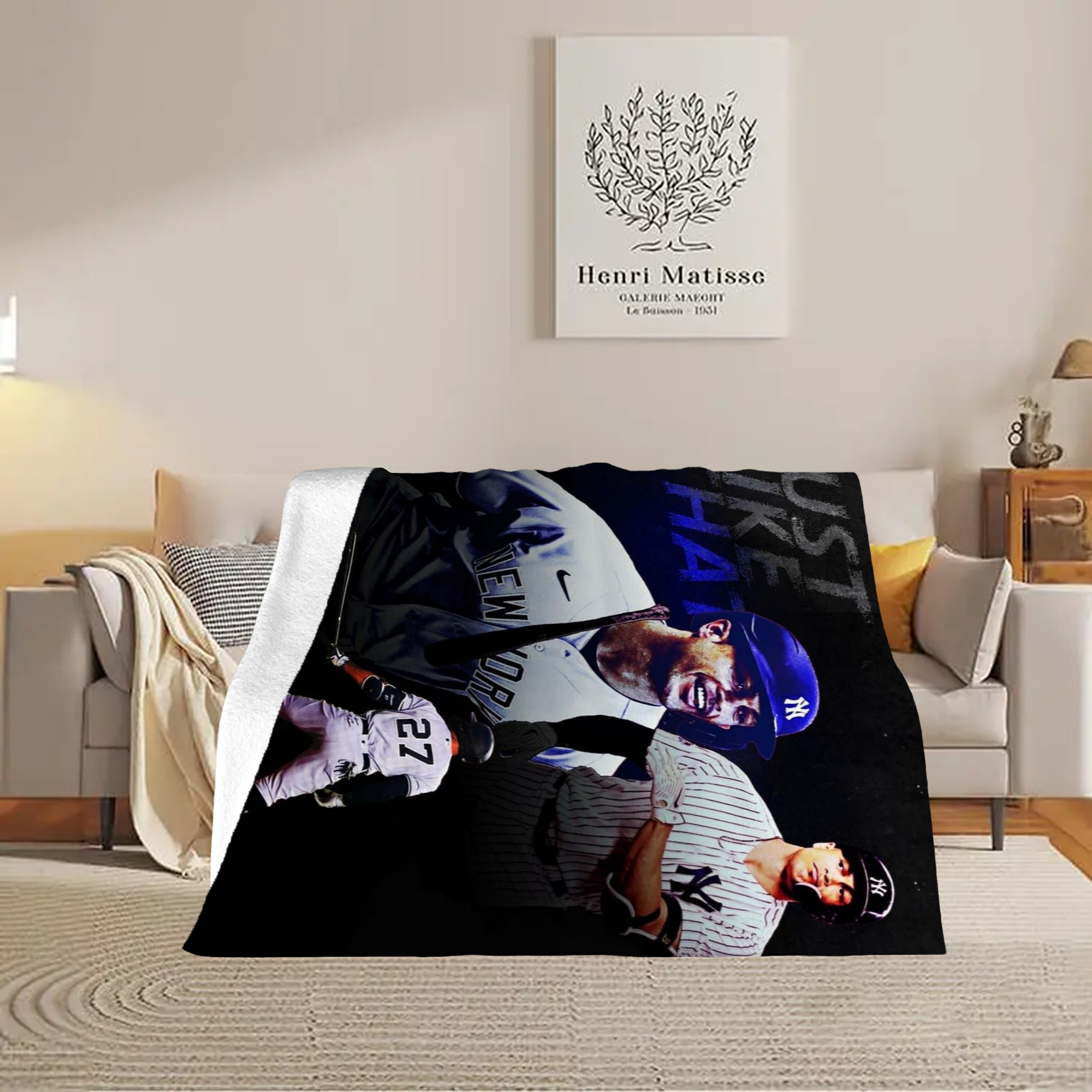 Giancarlo Stanton 36 Soft Plush Fleece Blanket 30x40 Inch - 300GSM Flannel, Ultra Soft & Warm, Lightweight & Durable, Perfect For Kids, Adults, Couch, Bed, Camping, Travel, Gift For Family & Friends