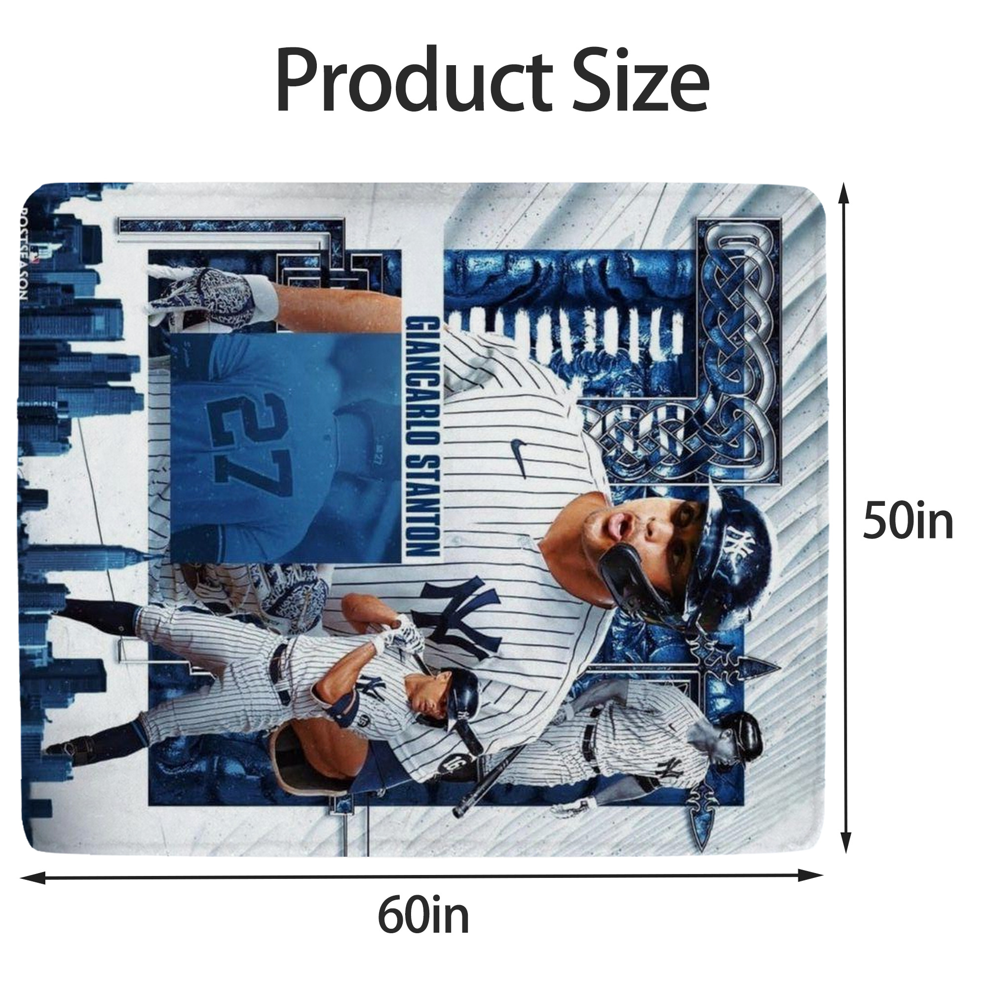 Giancarlo Stanton 17 Soft Fleece Throw Blanket 50 X 60 Inch – Super Soft, Lightweight, And Durable – Perfect For Sofa, Bed, Camping, And More – Ideal Gift For Family And Friends