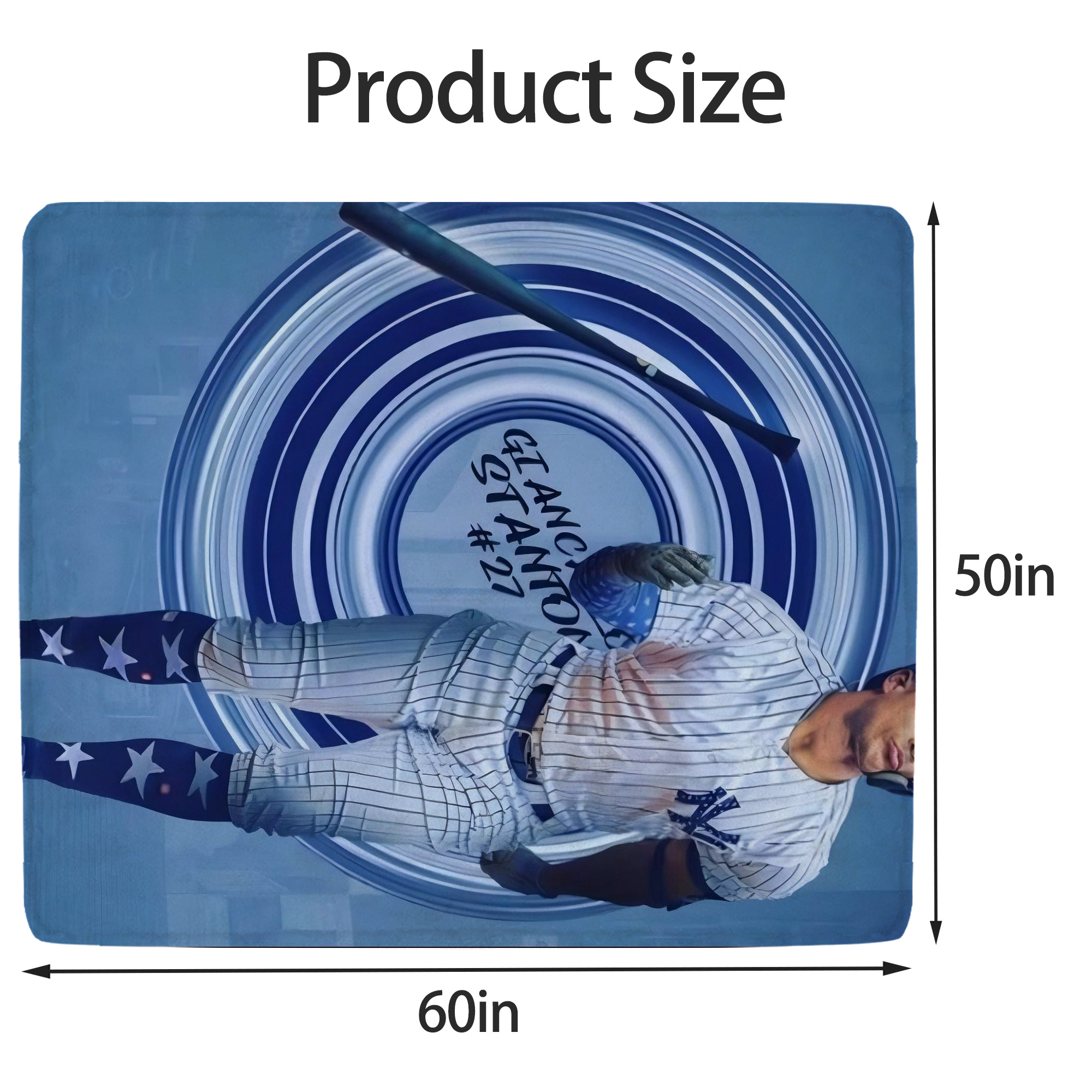 Giancarlo Stanton 16 Soft Fleece Throw Blanket 50 X 60 Inch – Super Soft, Lightweight, And Durable – Perfect For Sofa, Bed, Camping, And More – Ideal Gift For Family And Friends