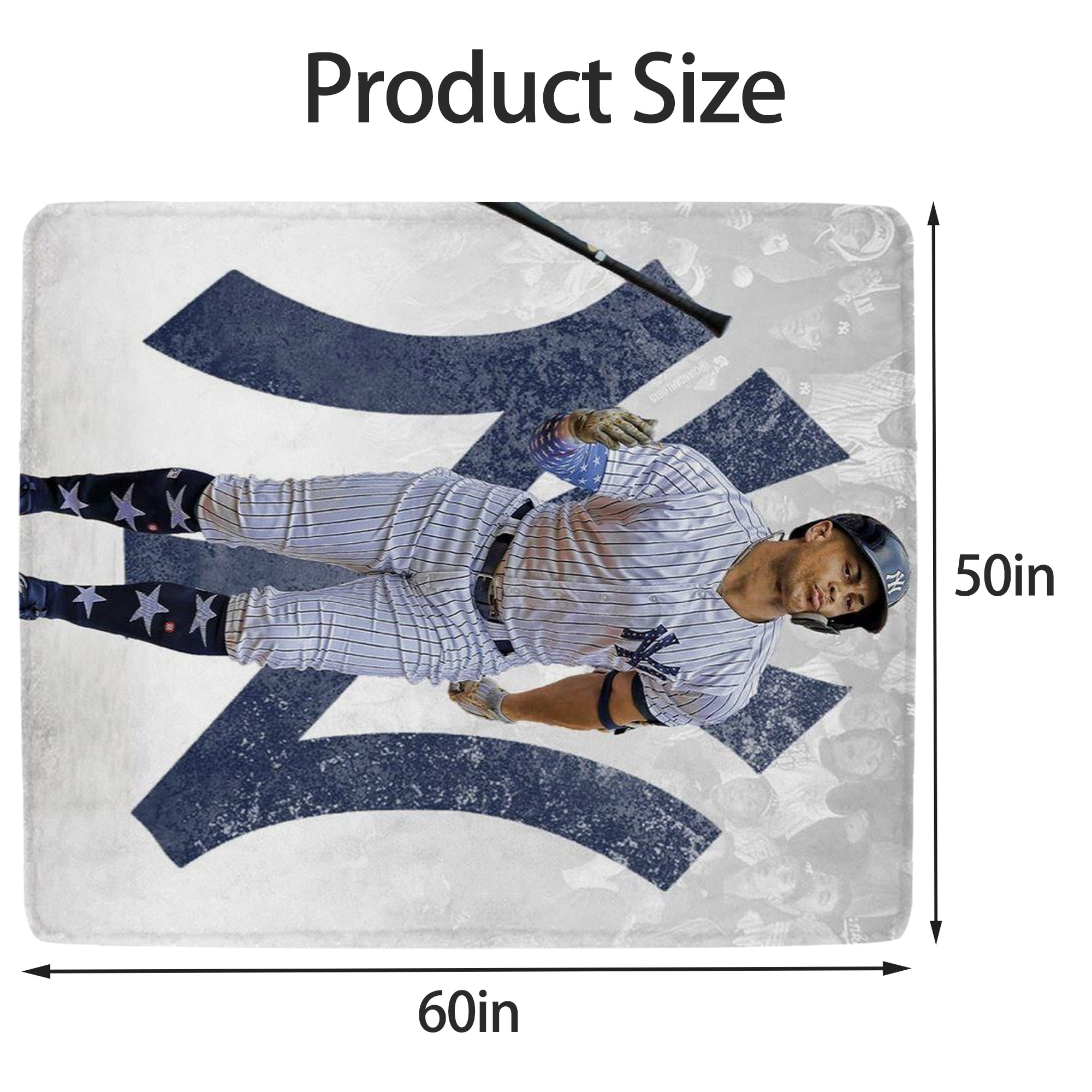 Giancarlo Stanton 15 Soft Fleece Throw Blanket 50 X 60 Inch – Super Soft, Lightweight, And Durable – Perfect For Sofa, Bed, Camping, And More – Ideal Gift For Family And Friends