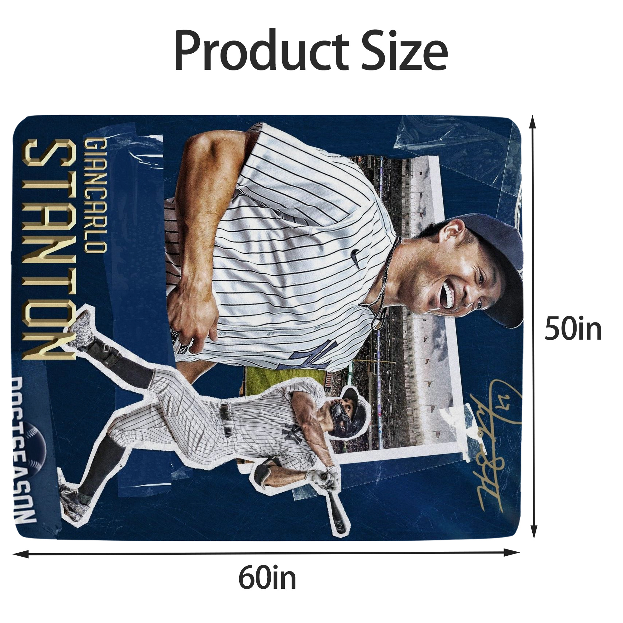 Giancarlo Stanton 18 Soft Fleece Throw Blanket 50 X 60 Inch – Super Soft, Lightweight, And Durable – Perfect For Sofa, Bed, Camping, And More – Ideal Gift For Family And Friends