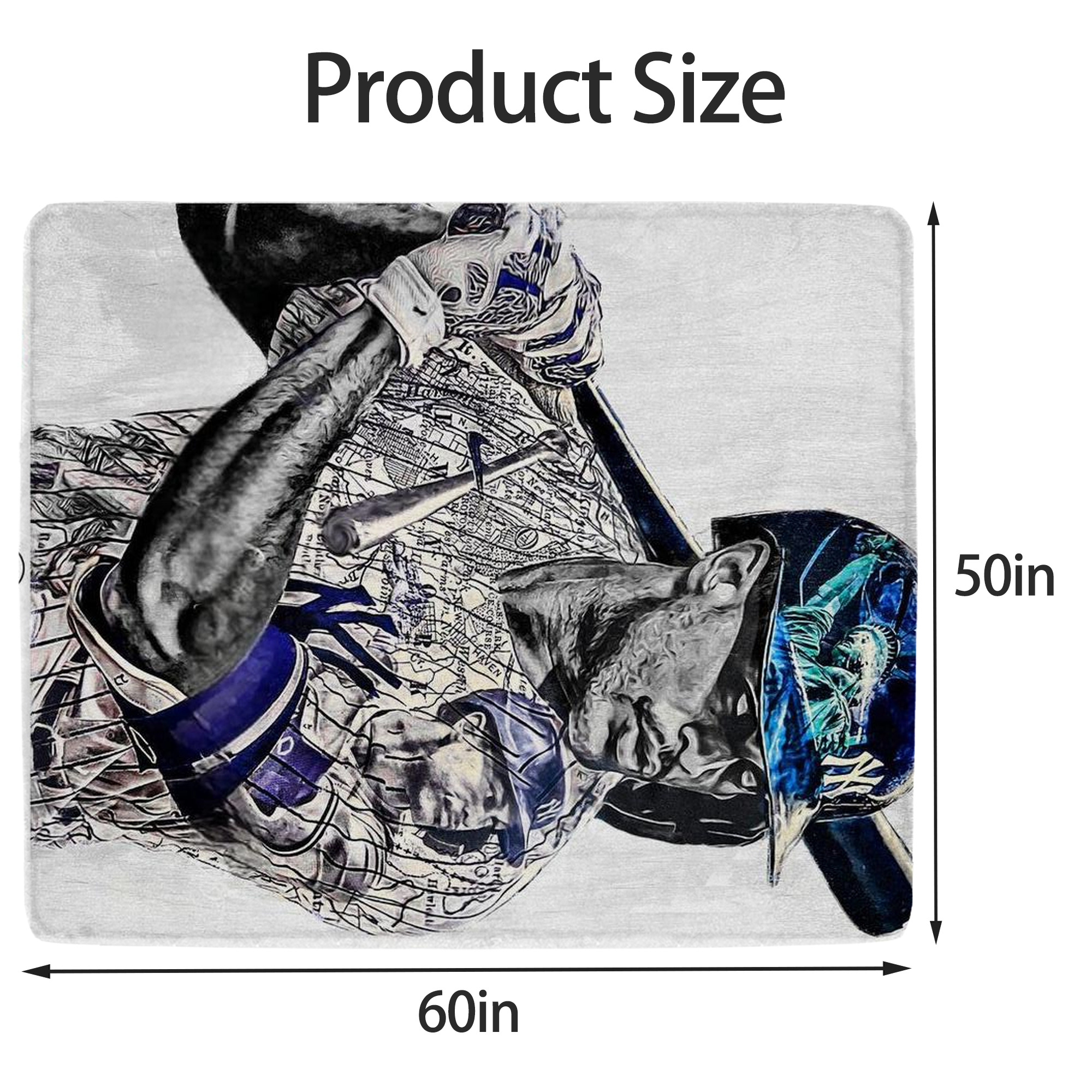 Giancarlo Stanton 28 Soft Fleece Throw Blanket 50 X 60 Inch – Super Soft, Lightweight, And Durable – Perfect For Sofa, Bed, Camping, And More – Ideal Gift For Family And Friends