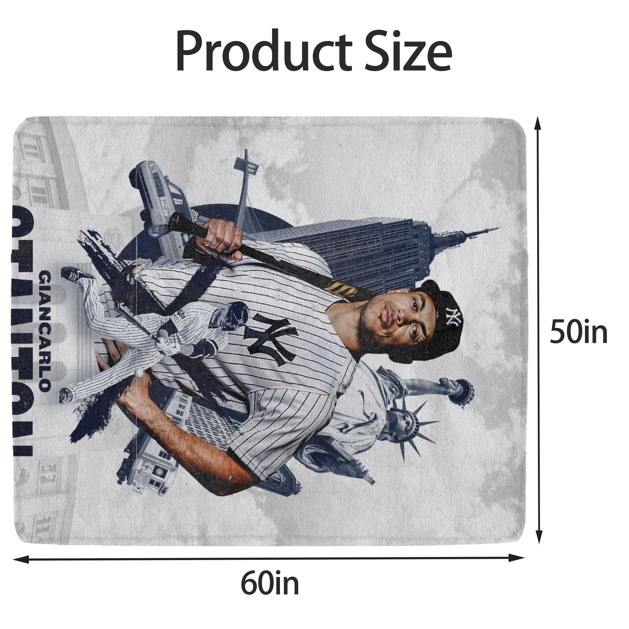 Giancarlo Stanton 23 Soft Fleece Throw Blanket 50 X 60 Inch – Super Soft, Lightweight, And Durable – Perfect For Sofa, Bed, Camping, And More – Ideal Gift For Family And Friends