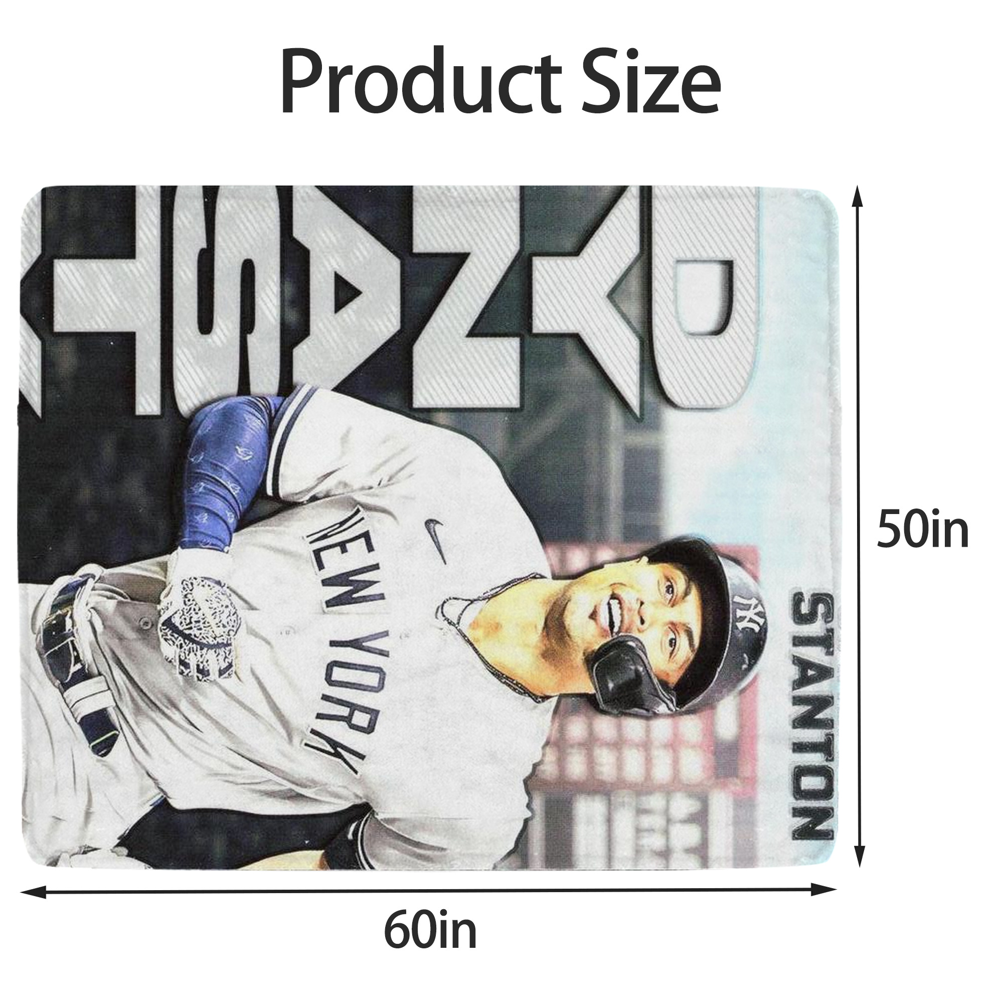 Giancarlo Stanton 21 Soft Fleece Throw Blanket 50 X 60 Inch – Super Soft, Lightweight, And Durable – Perfect For Sofa, Bed, Camping, And More – Ideal Gift For Family And Friends