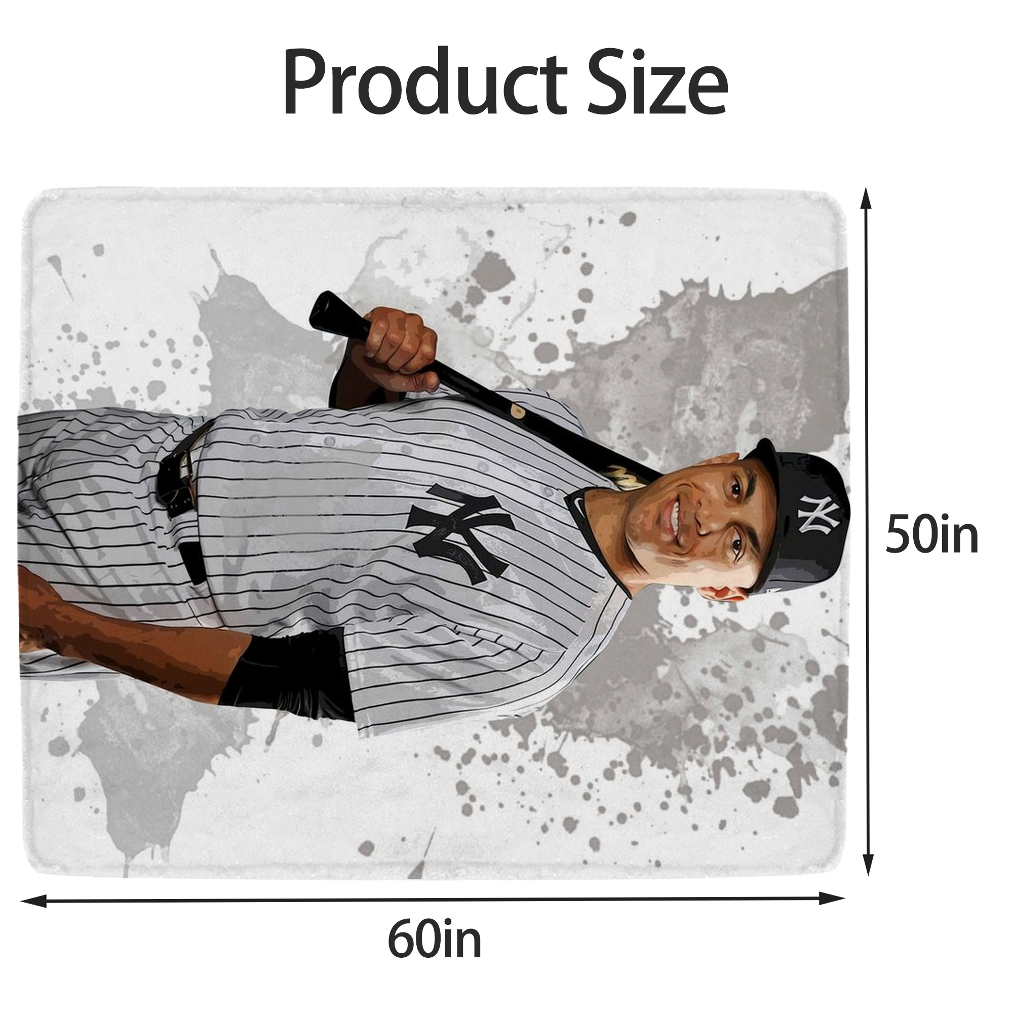 Giancarlo Stanton 32 Soft Fleece Throw Blanket 50 X 60 Inch – Super Soft, Lightweight, And Durable – Perfect For Sofa, Bed, Camping, And More – Ideal Gift For Family And Friends
