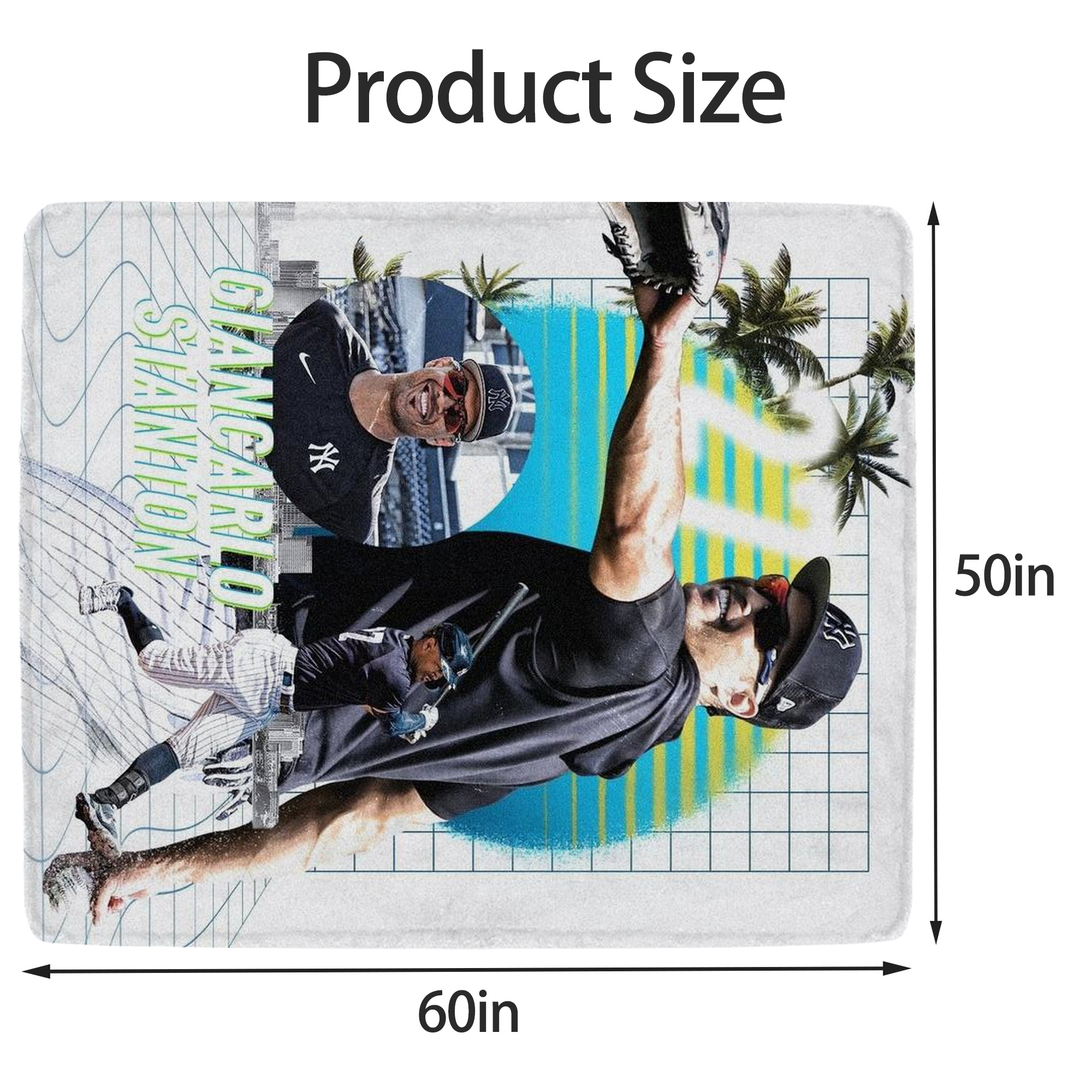 Giancarlo Stanton 30 Soft Fleece Throw Blanket 50 X 60 Inch – Super Soft, Lightweight, And Durable – Perfect For Sofa, Bed, Camping, And More – Ideal Gift For Family And Friends