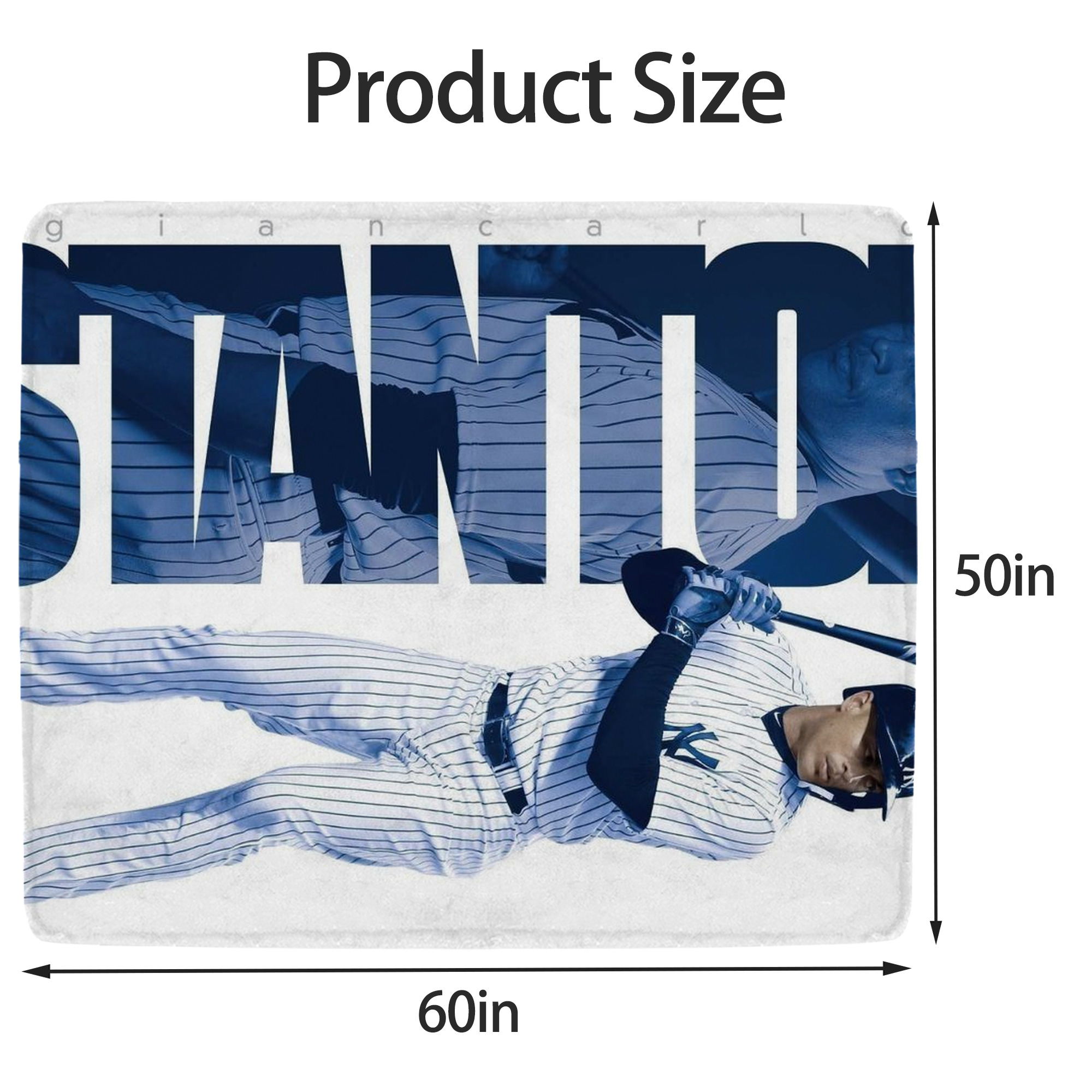 Giancarlo Stanton 34 Soft Fleece Throw Blanket 50 X 60 Inch – Super Soft, Lightweight, And Durable – Perfect For Sofa, Bed, Camping, And More – Ideal Gift For Family And Friends