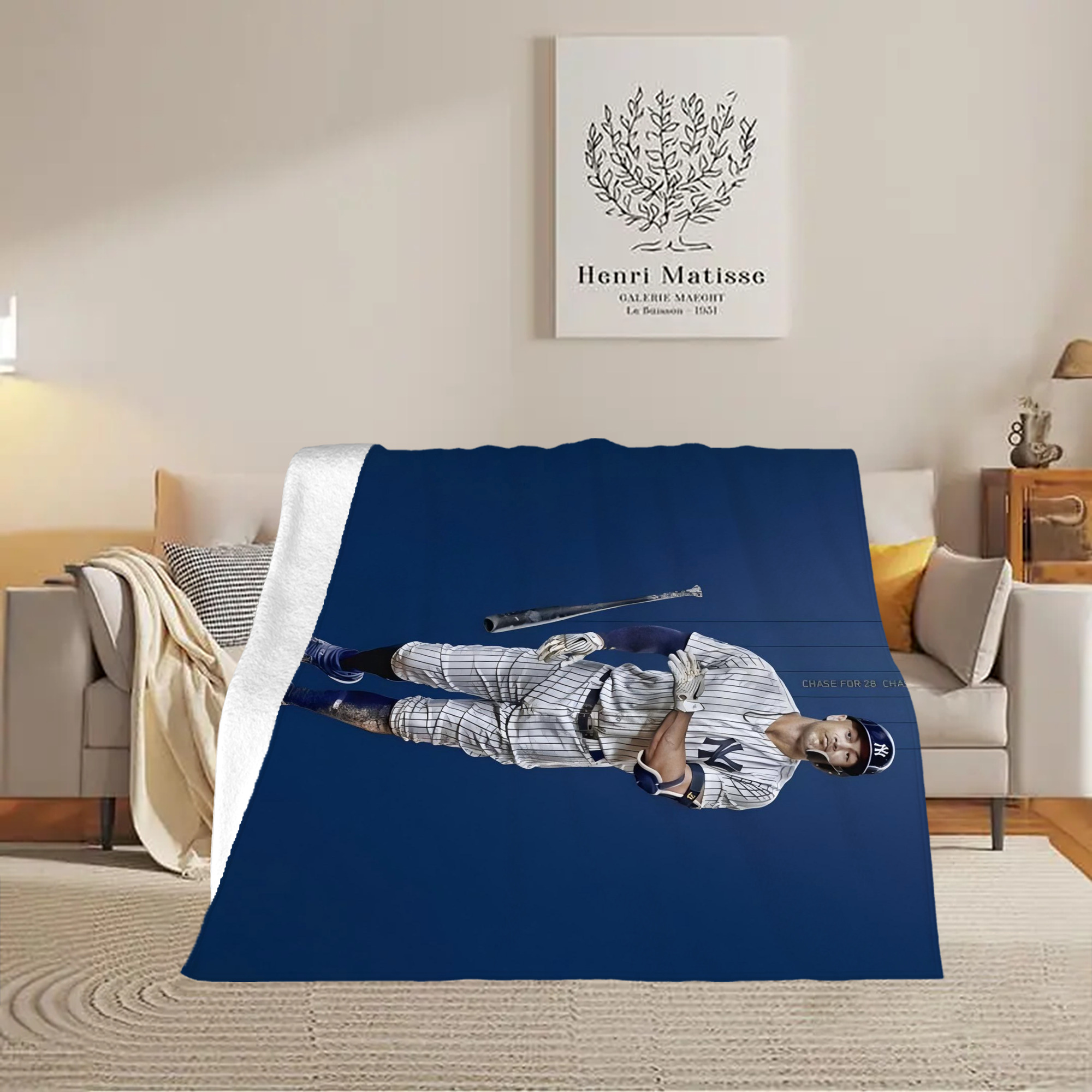 Giancarlo Stanton 12 Soft Fleece Throw Blanket 50 X 60 Inch – Super Soft, Lightweight, And Durable – Perfect For Sofa, Bed, Camping, And More – Ideal Gift For Family And Friends