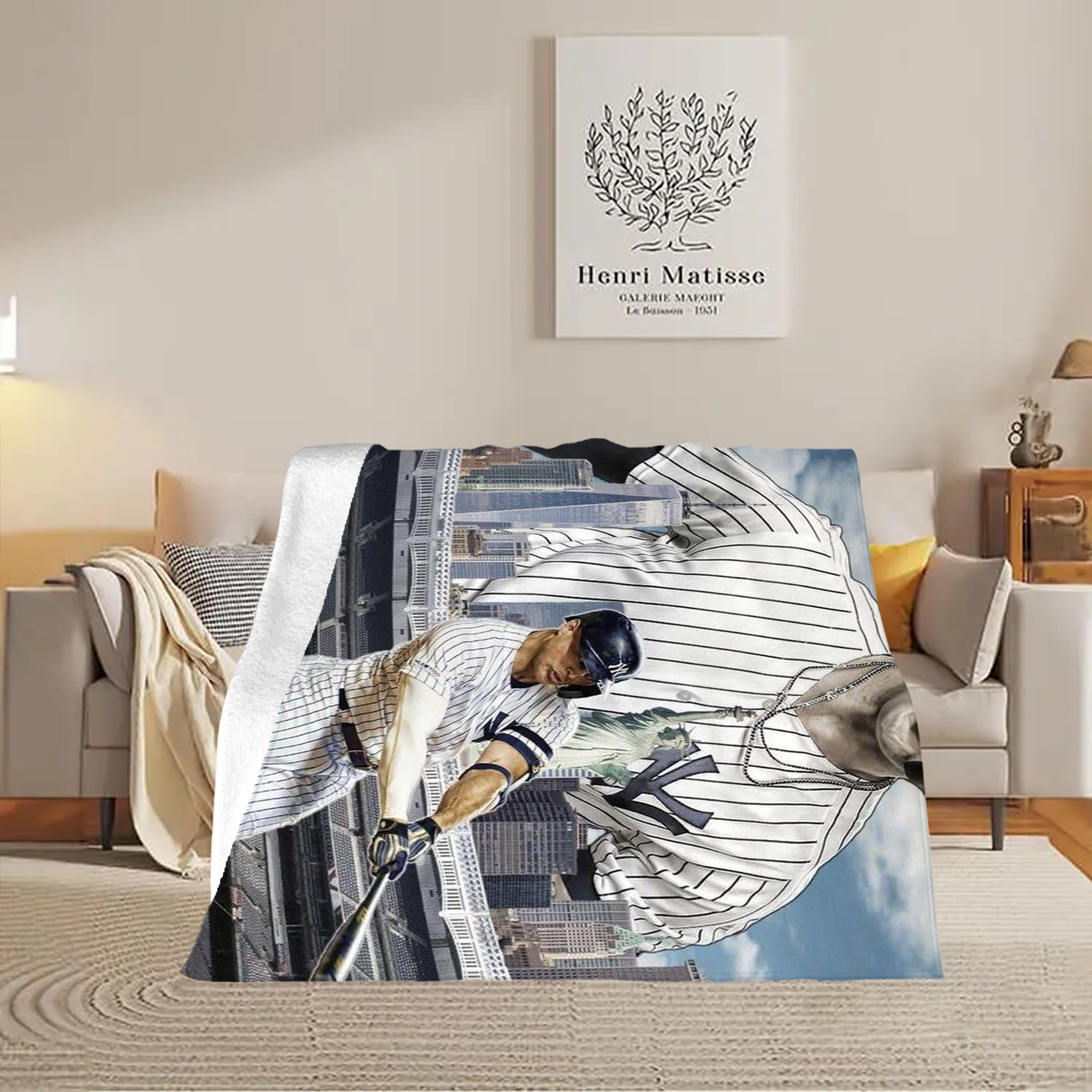 Giancarlo Stanton 14 Soft Fleece Throw Blanket 50 X 60 Inch – Super Soft, Lightweight, And Durable – Perfect For Sofa, Bed, Camping, And More – Ideal Gift For Family And Friends