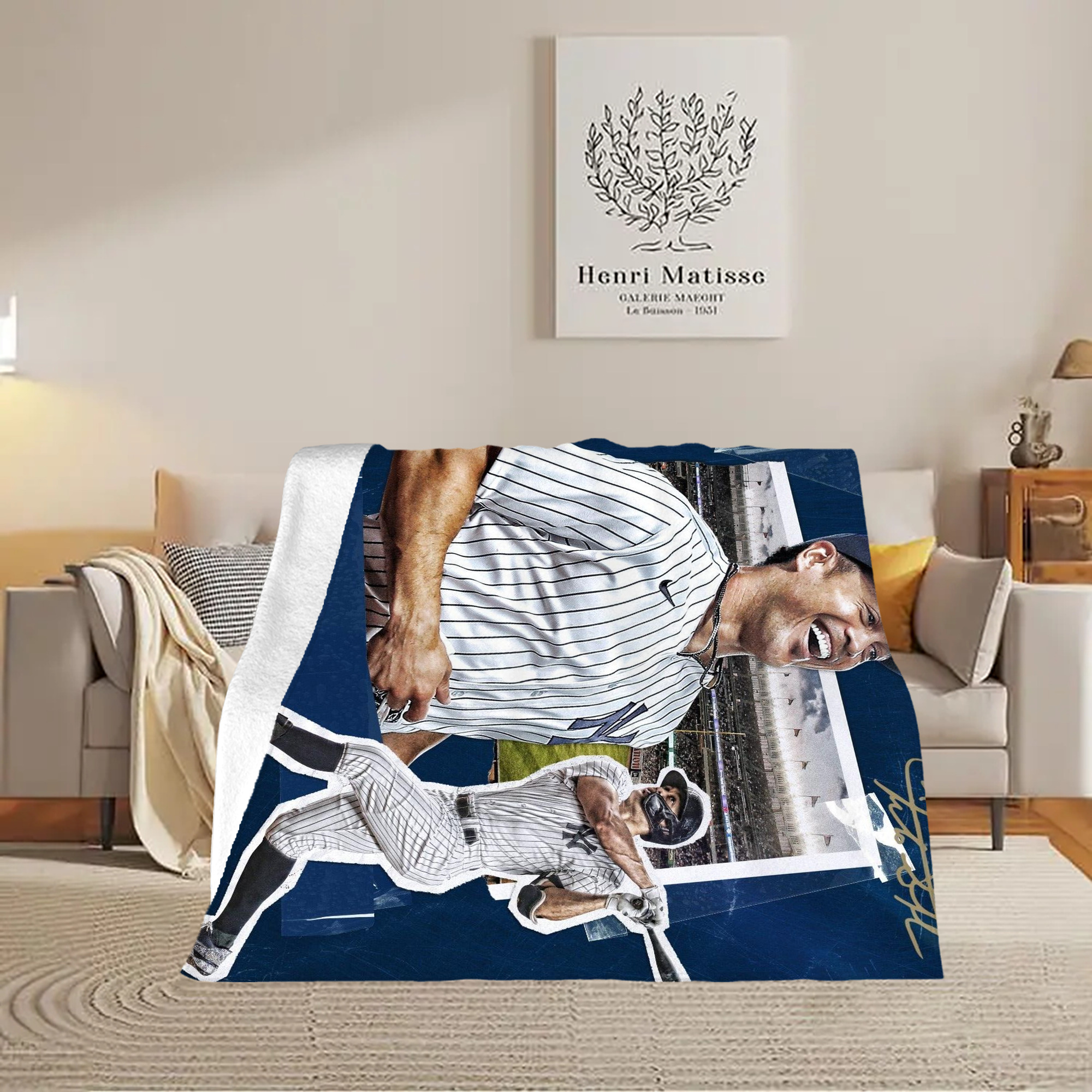 Giancarlo Stanton 18 Soft Fleece Throw Blanket 50 X 60 Inch – Super Soft, Lightweight, And Durable – Perfect For Sofa, Bed, Camping, And More – Ideal Gift For Family And Friends