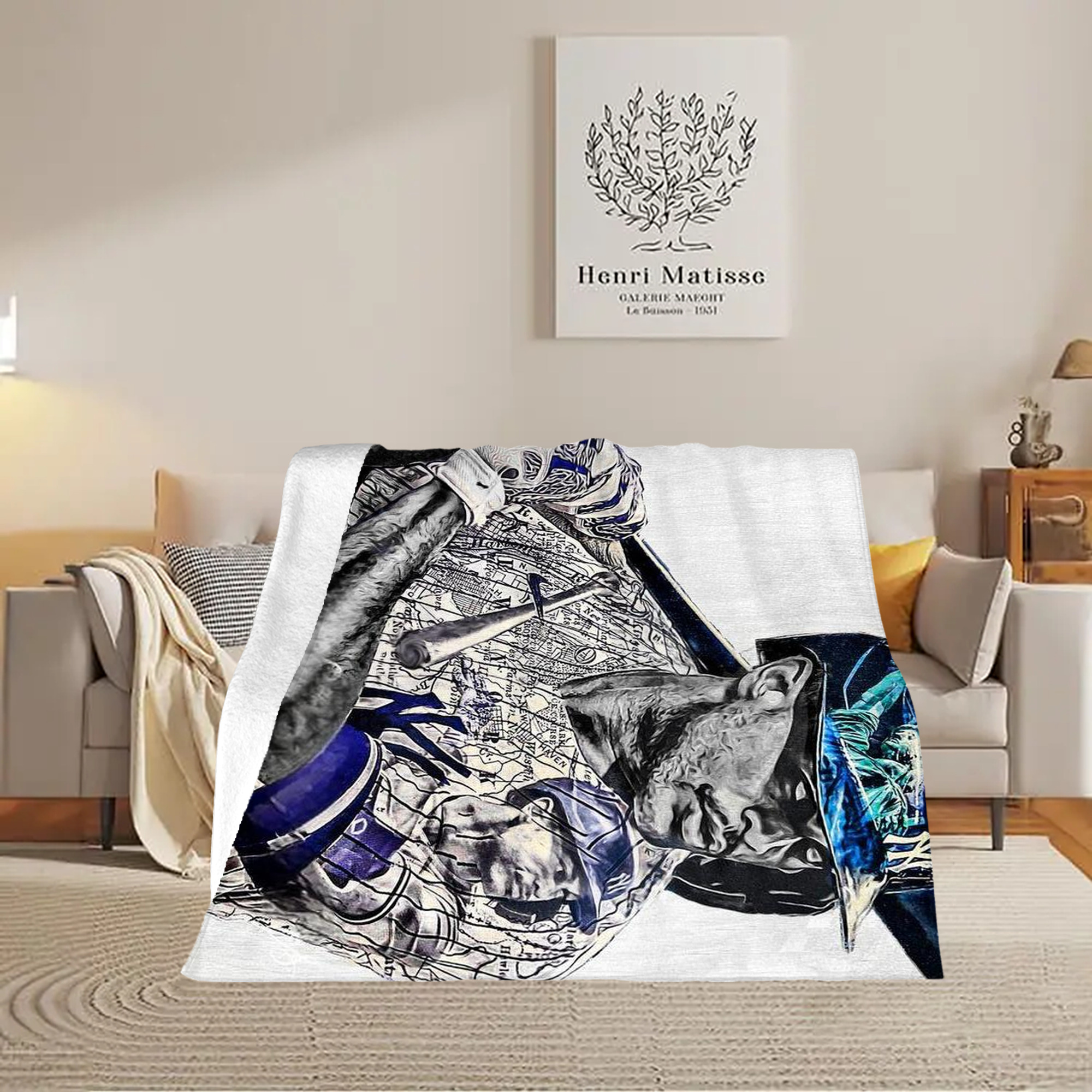 Giancarlo Stanton 28 Soft Fleece Throw Blanket 50 X 60 Inch – Super Soft, Lightweight, And Durable – Perfect For Sofa, Bed, Camping, And More – Ideal Gift For Family And Friends