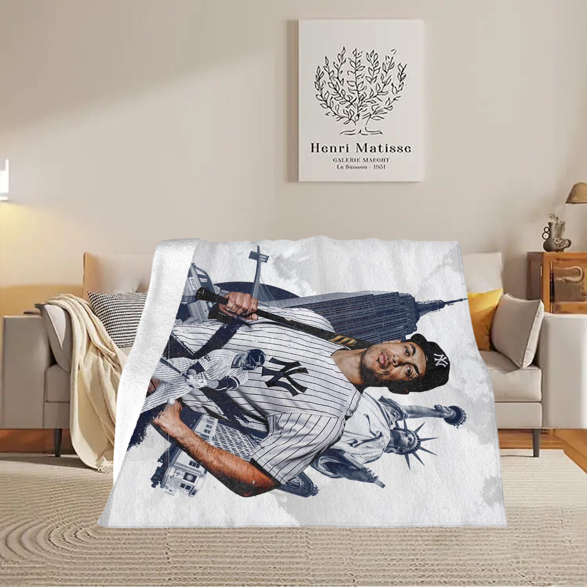 Giancarlo Stanton 23 Soft Fleece Throw Blanket 50 X 60 Inch – Super Soft, Lightweight, And Durable – Perfect For Sofa, Bed, Camping, And More – Ideal Gift For Family And Friends