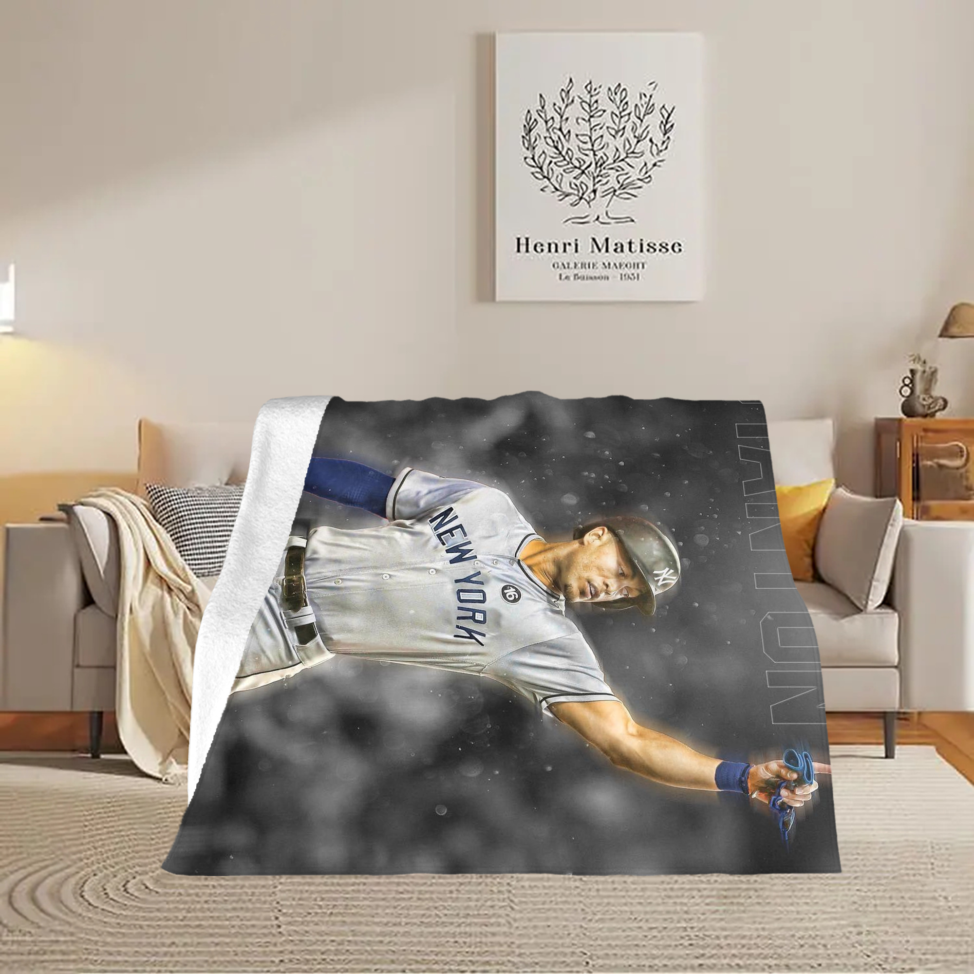 Giancarlo Stanton 25 Soft Fleece Throw Blanket 50 X 60 Inch – Super Soft, Lightweight, And Durable – Perfect For Sofa, Bed, Camping, And More – Ideal Gift For Family And Friends