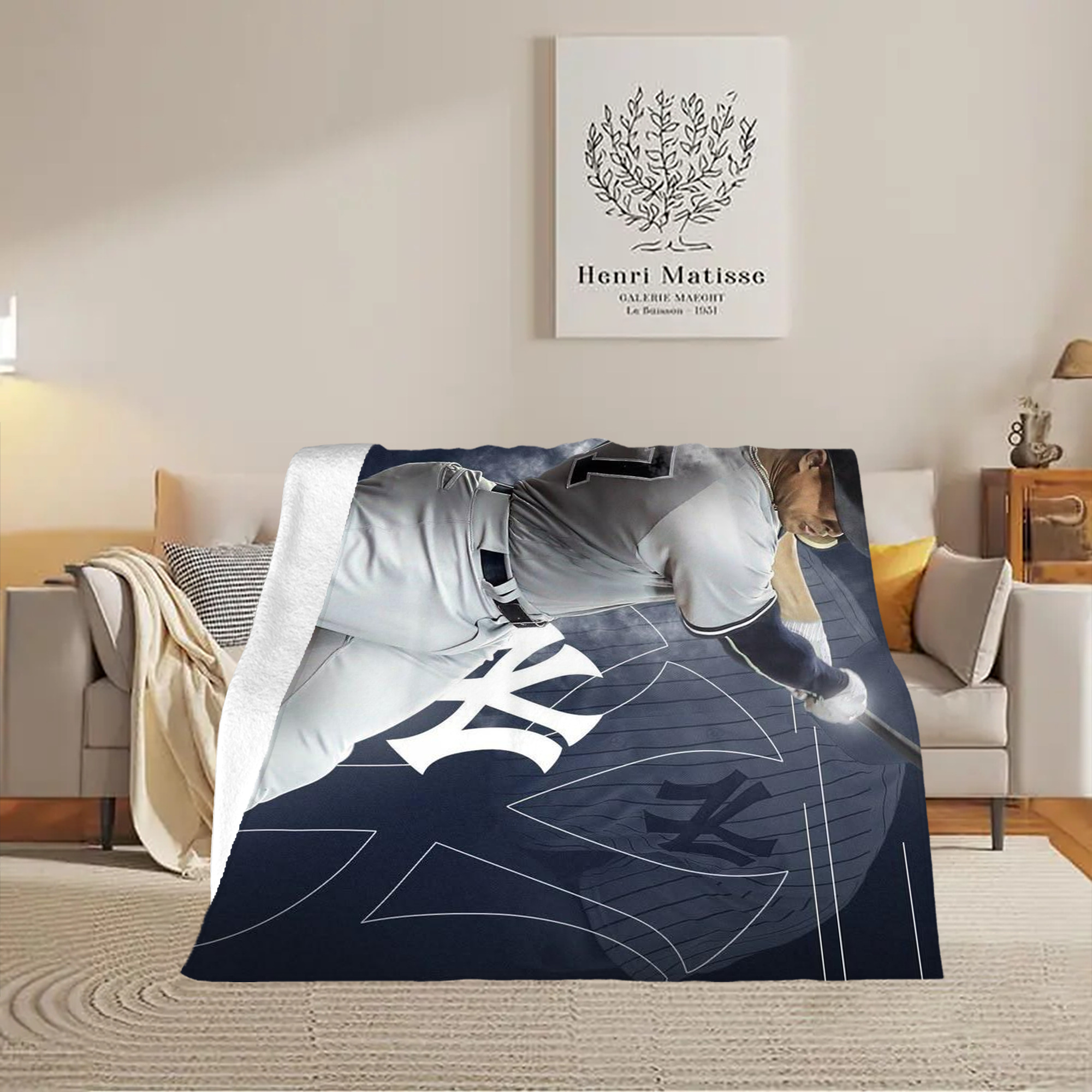 Giancarlo Stanton 27 Soft Fleece Throw Blanket 50 X 60 Inch – Super Soft, Lightweight, And Durable – Perfect For Sofa, Bed, Camping, And More – Ideal Gift For Family And Friends