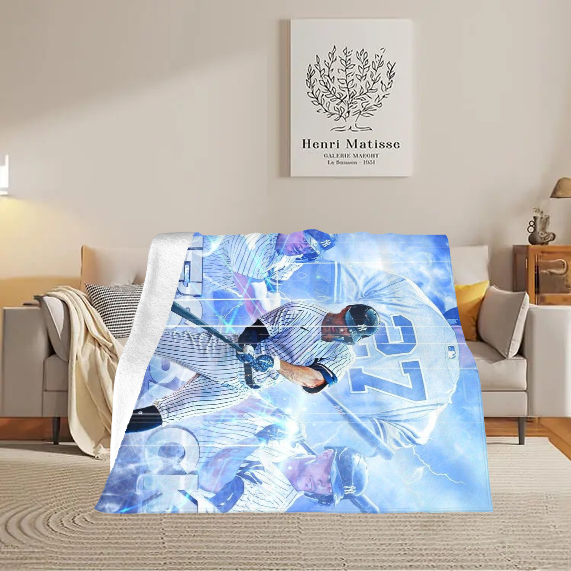 Giancarlo Stanton 26 Soft Fleece Throw Blanket 50 X 60 Inch – Super Soft, Lightweight, And Durable – Perfect For Sofa, Bed, Camping, And More – Ideal Gift For Family And Friends