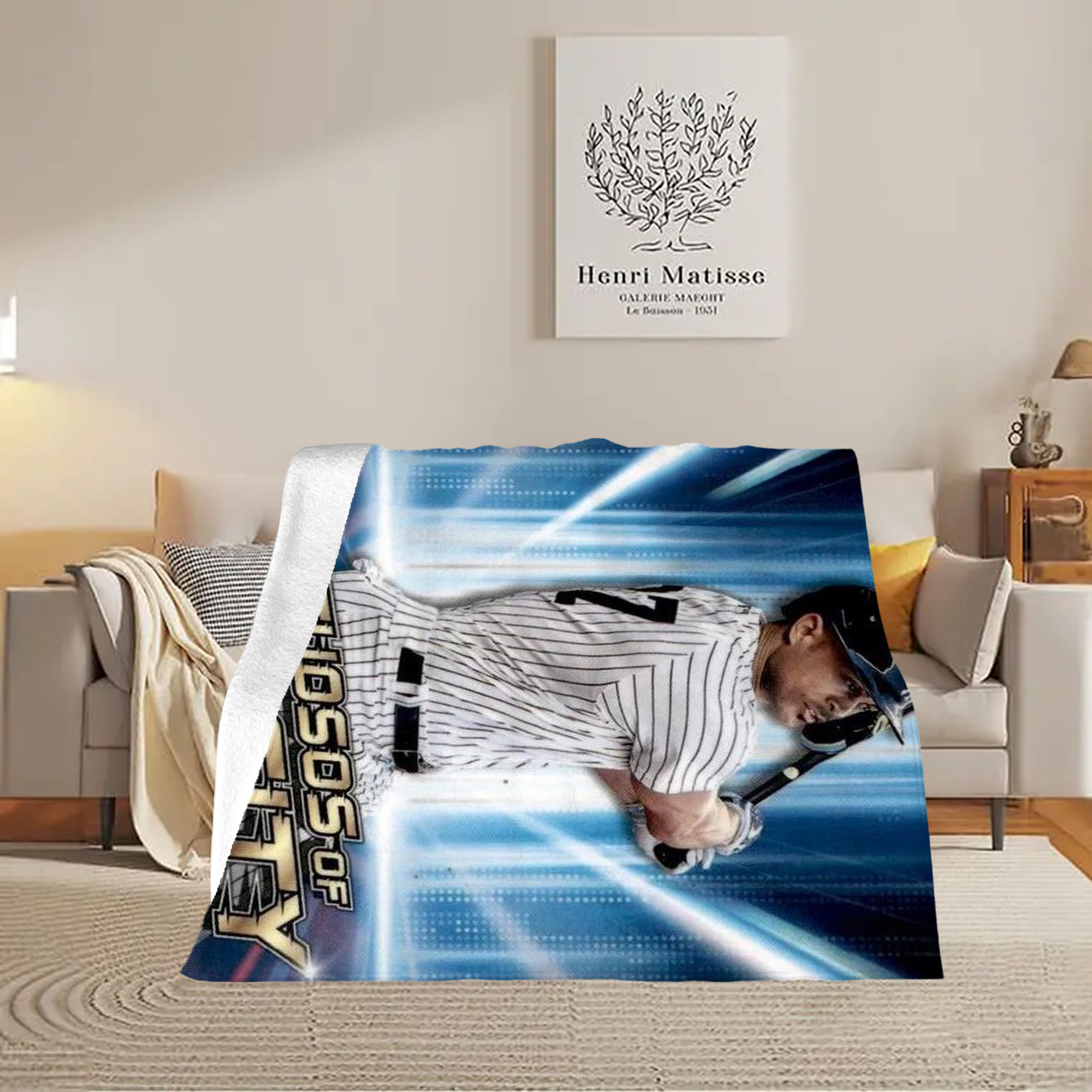 Giancarlo Stanton 33 Soft Fleece Throw Blanket 50 X 60 Inch – Super Soft, Lightweight, And Durable – Perfect For Sofa, Bed, Camping, And More – Ideal Gift For Family And Friends