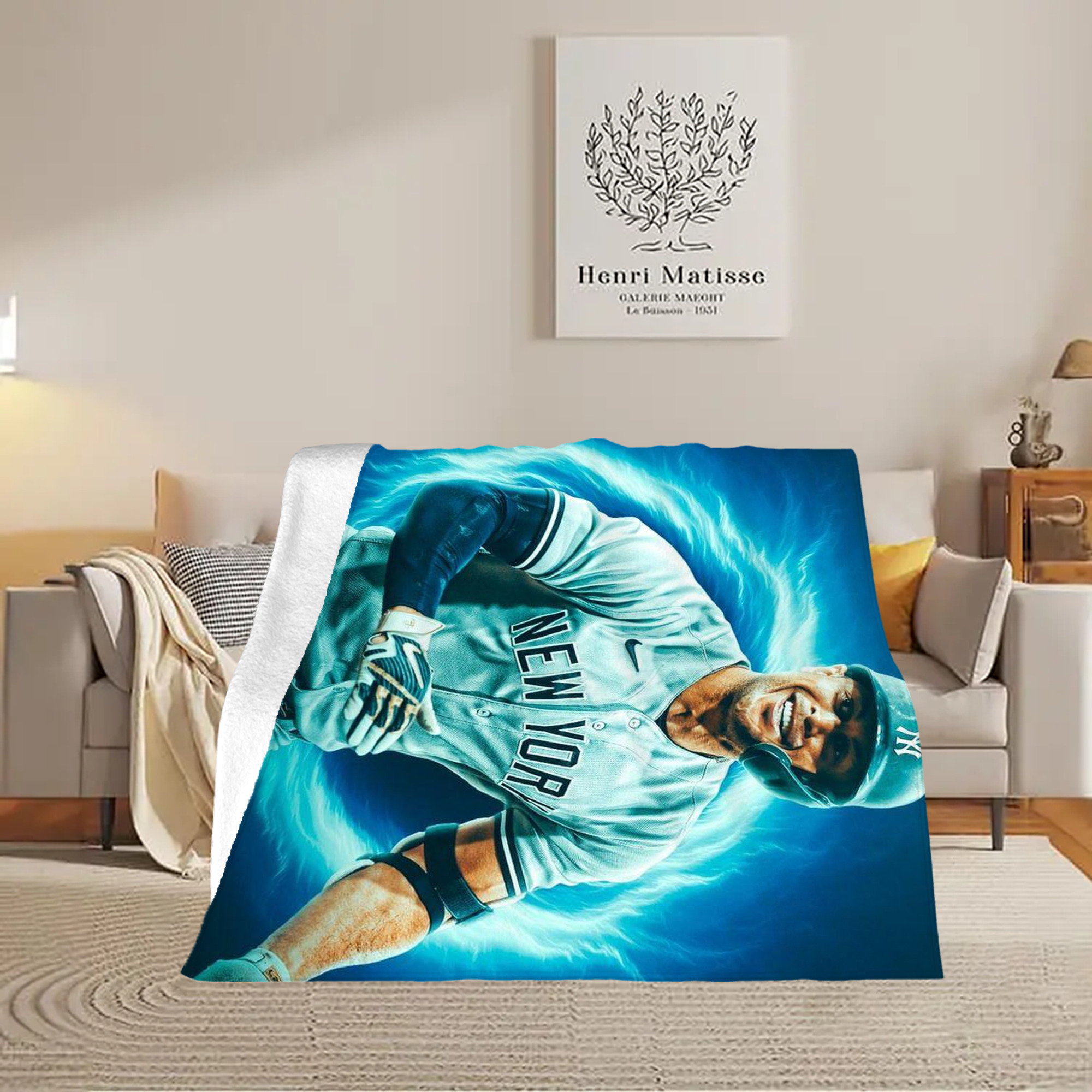 Giancarlo Stanton 35 Soft Fleece Throw Blanket 50 X 60 Inch – Super Soft, Lightweight, And Durable – Perfect For Sofa, Bed, Camping, And More – Ideal Gift For Family And Friends