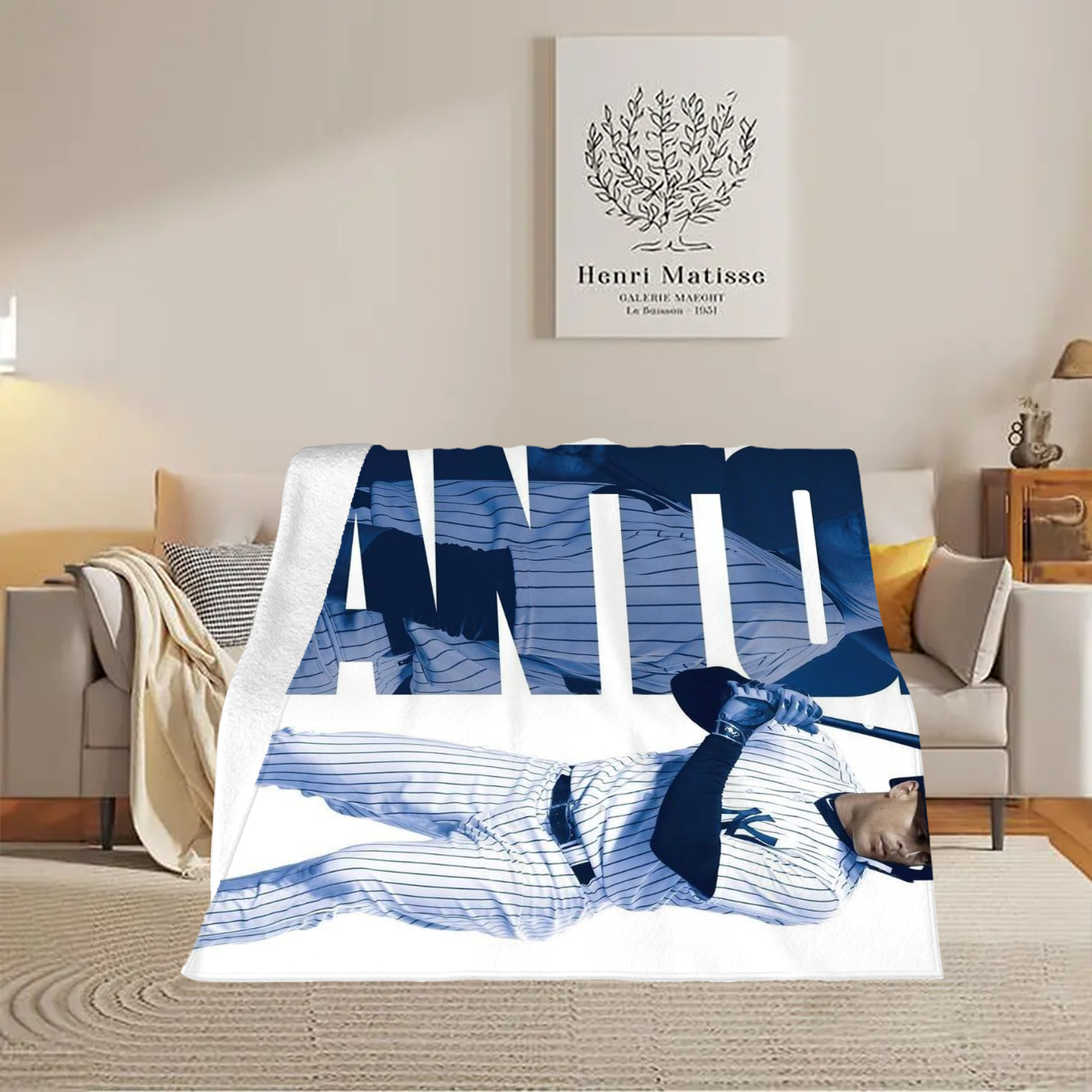 Giancarlo Stanton 34 Soft Fleece Throw Blanket 50 X 60 Inch – Super Soft, Lightweight, And Durable – Perfect For Sofa, Bed, Camping, And More – Ideal Gift For Family And Friends