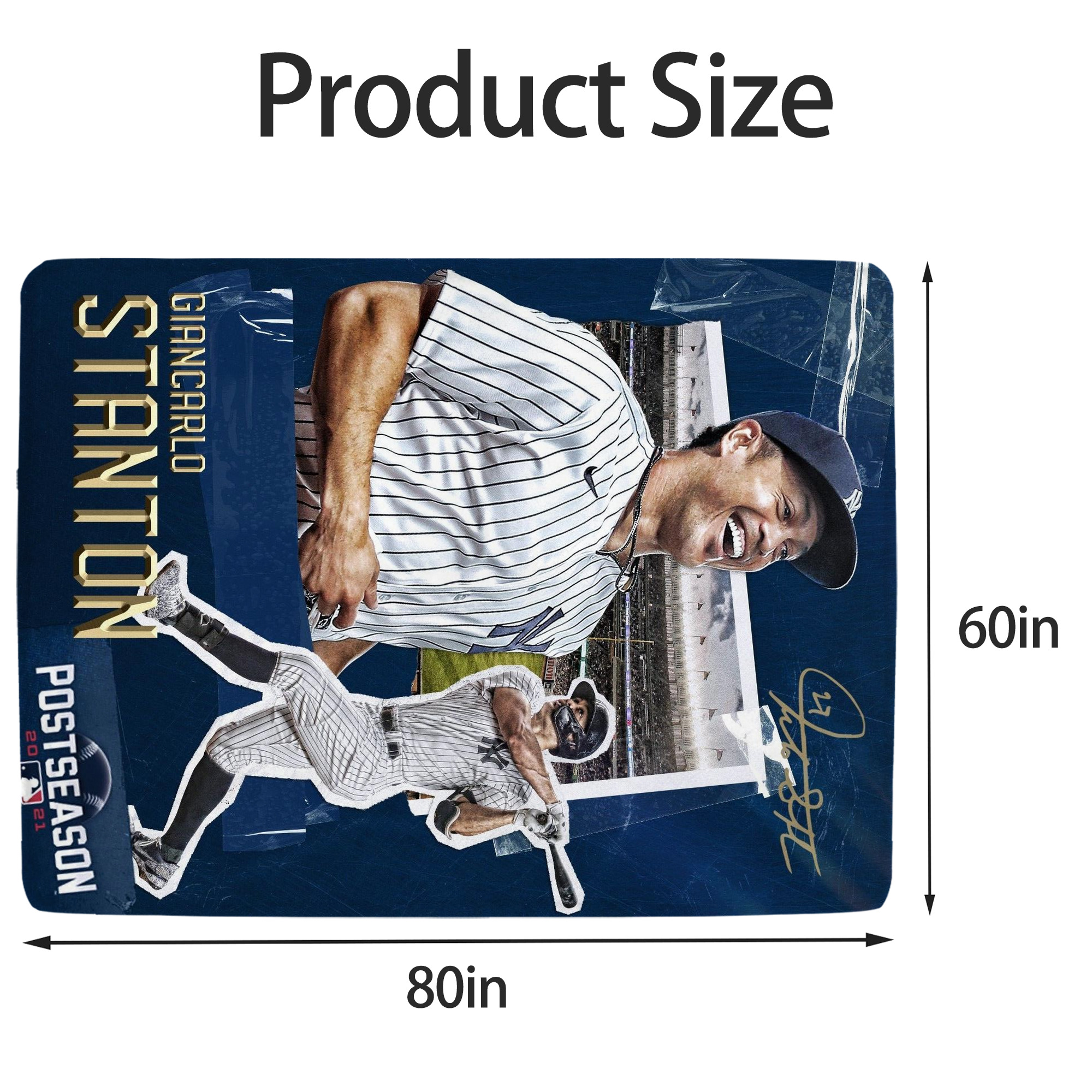 Giancarlo Stanton 18 Soft Fleece Throw Blanket 60 X 80 Inch – Super Soft, Lightweight, And Durable – Perfect For Sofa, Bed, Camping, And More – Ideal Gift For Family And Friends