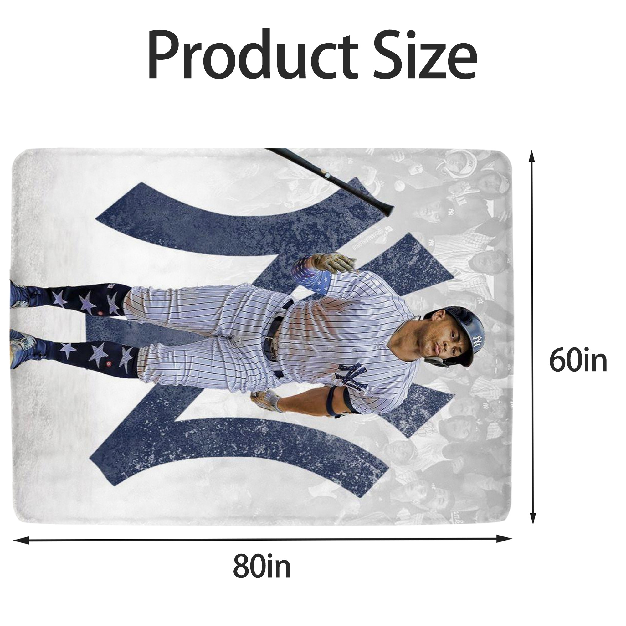 Giancarlo Stanton 15 Soft Fleece Throw Blanket 60 X 80 Inch – Super Soft, Lightweight, And Durable – Perfect For Sofa, Bed, Camping, And More – Ideal Gift For Family And Friends