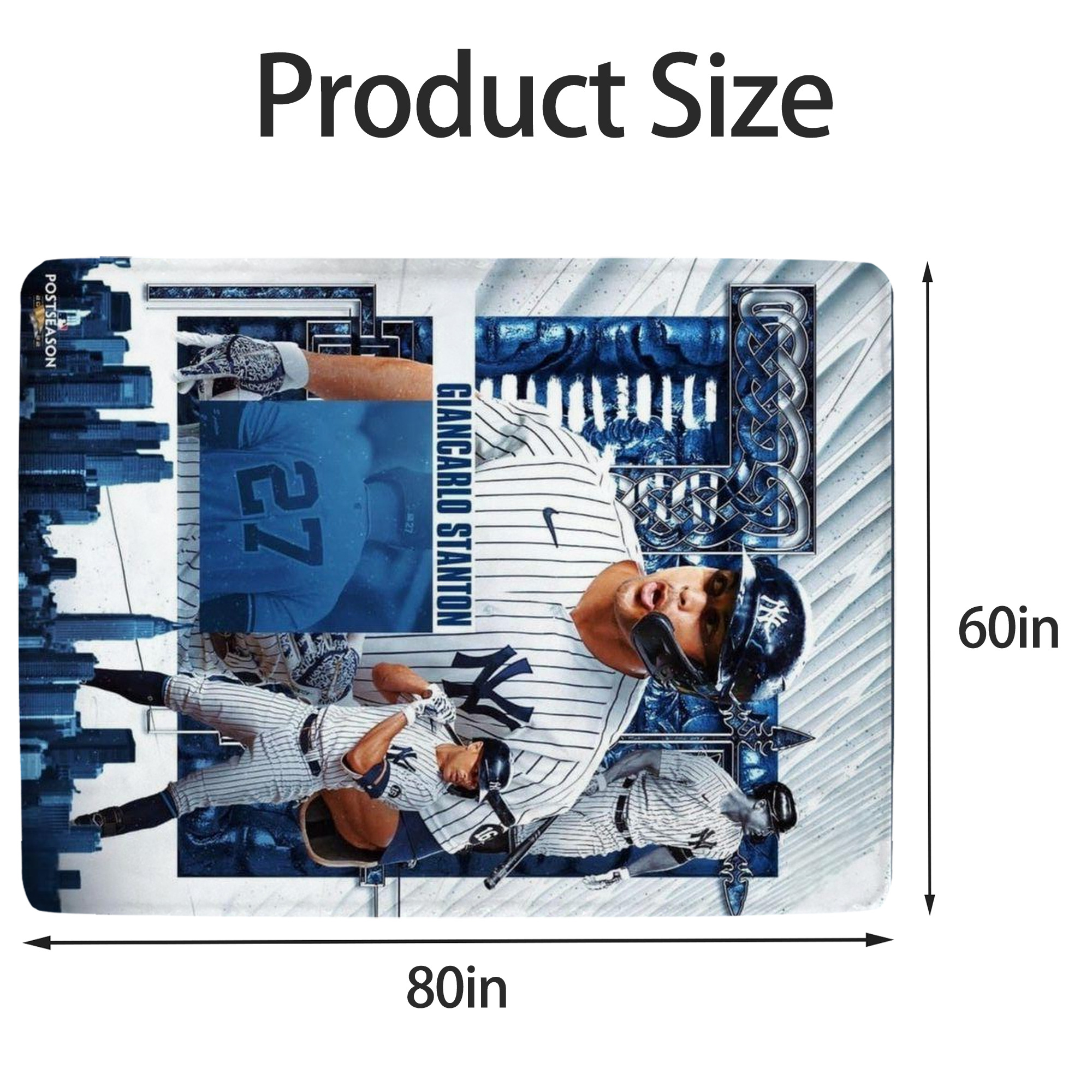 Giancarlo Stanton 17 Soft Fleece Throw Blanket 60 X 80 Inch – Super Soft, Lightweight, And Durable – Perfect For Sofa, Bed, Camping, And More – Ideal Gift For Family And Friends