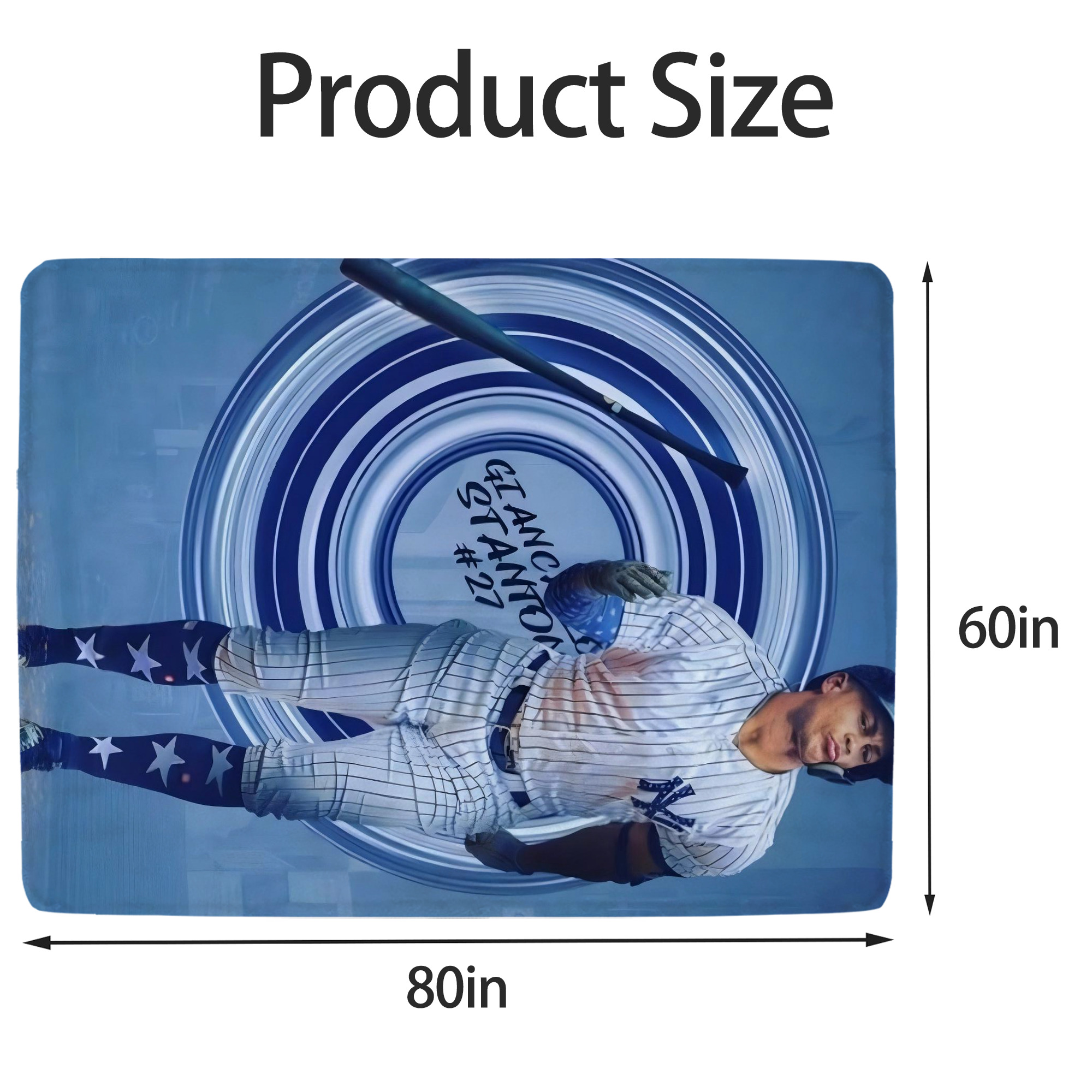 Giancarlo Stanton 16 Soft Fleece Throw Blanket 60 X 80 Inch – Super Soft, Lightweight, And Durable – Perfect For Sofa, Bed, Camping, And More – Ideal Gift For Family And Friends