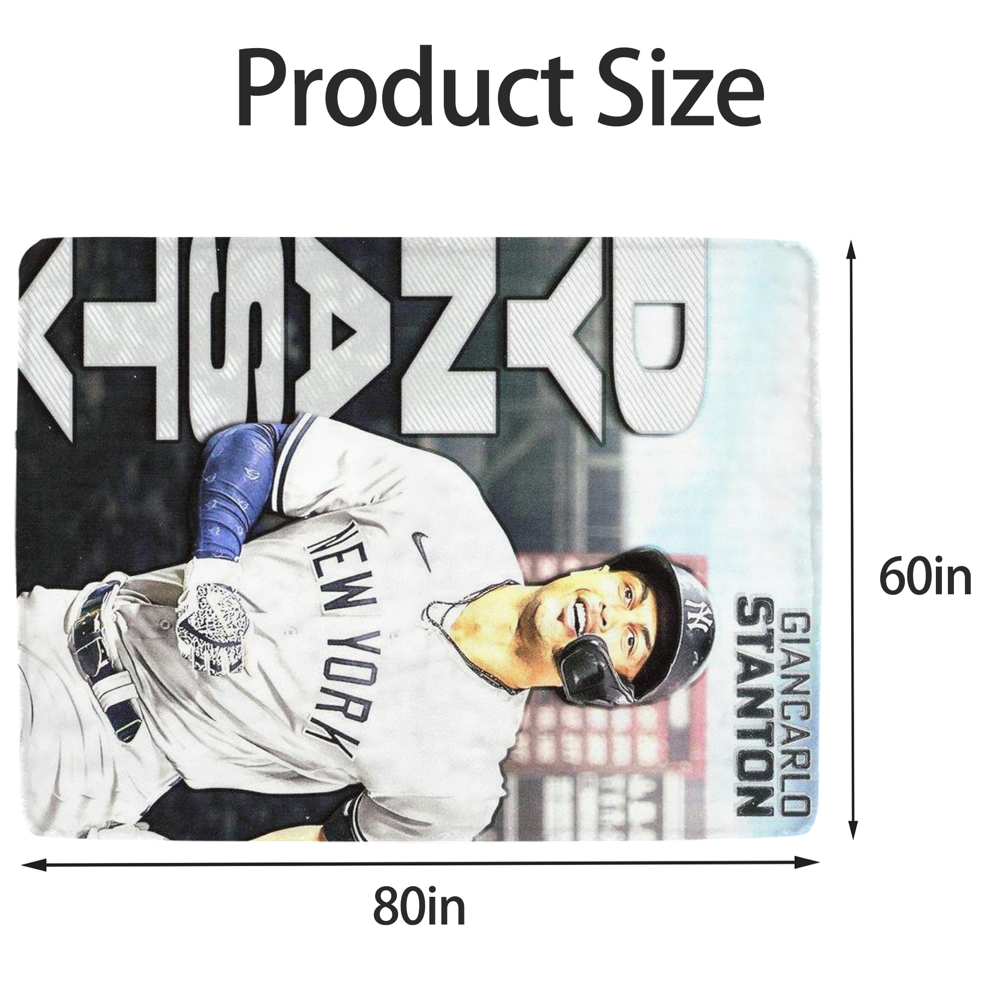 Giancarlo Stanton 21 Soft Fleece Throw Blanket 60 X 80 Inch – Super Soft, Lightweight, And Durable – Perfect For Sofa, Bed, Camping, And More – Ideal Gift For Family And Friends