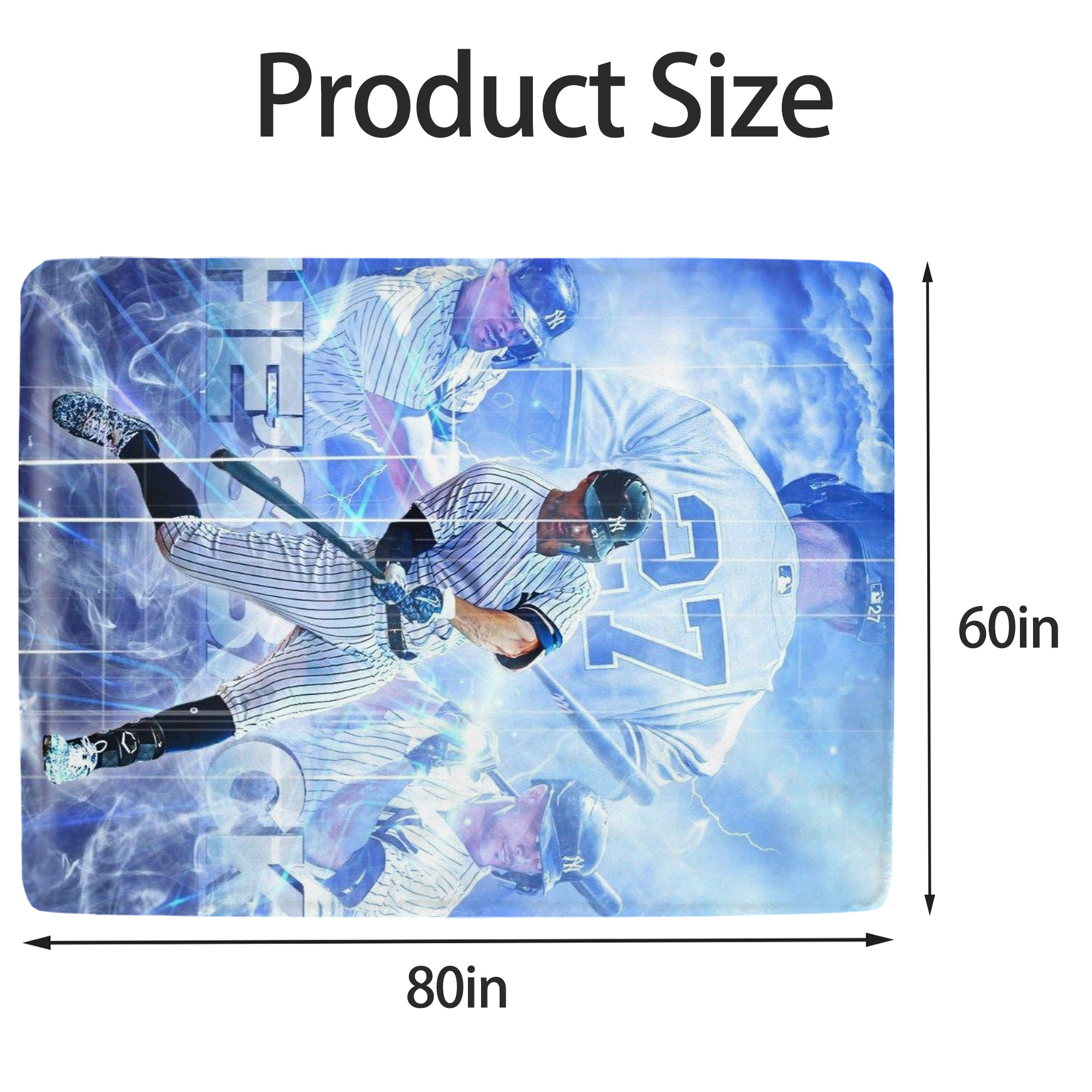 Giancarlo Stanton 26 Soft Fleece Throw Blanket 60 X 80 Inch – Super Soft, Lightweight, And Durable – Perfect For Sofa, Bed, Camping, And More – Ideal Gift For Family And Friends