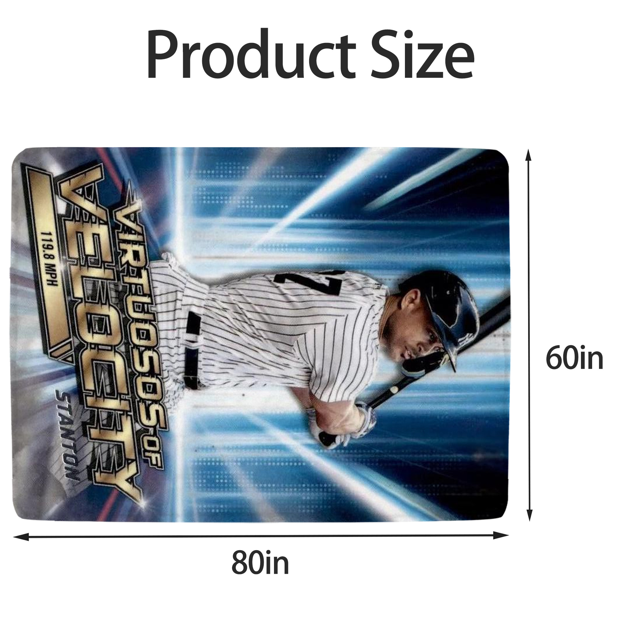 Giancarlo Stanton 33 Soft Fleece Throw Blanket 60 X 80 Inch – Super Soft, Lightweight, And Durable – Perfect For Sofa, Bed, Camping, And More – Ideal Gift For Family And Friends