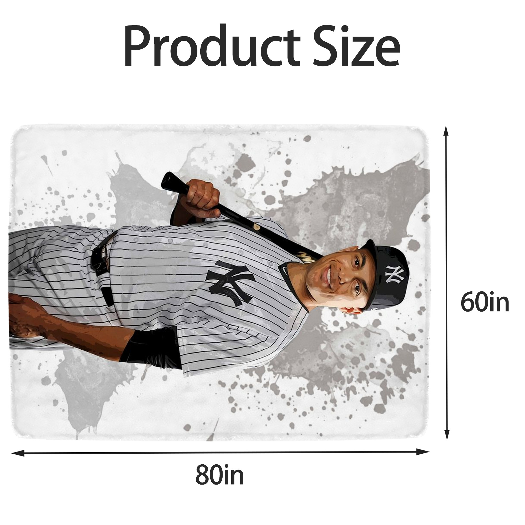 Giancarlo Stanton 32 Soft Fleece Throw Blanket 60 X 80 Inch – Super Soft, Lightweight, And Durable – Perfect For Sofa, Bed, Camping, And More – Ideal Gift For Family And Friends