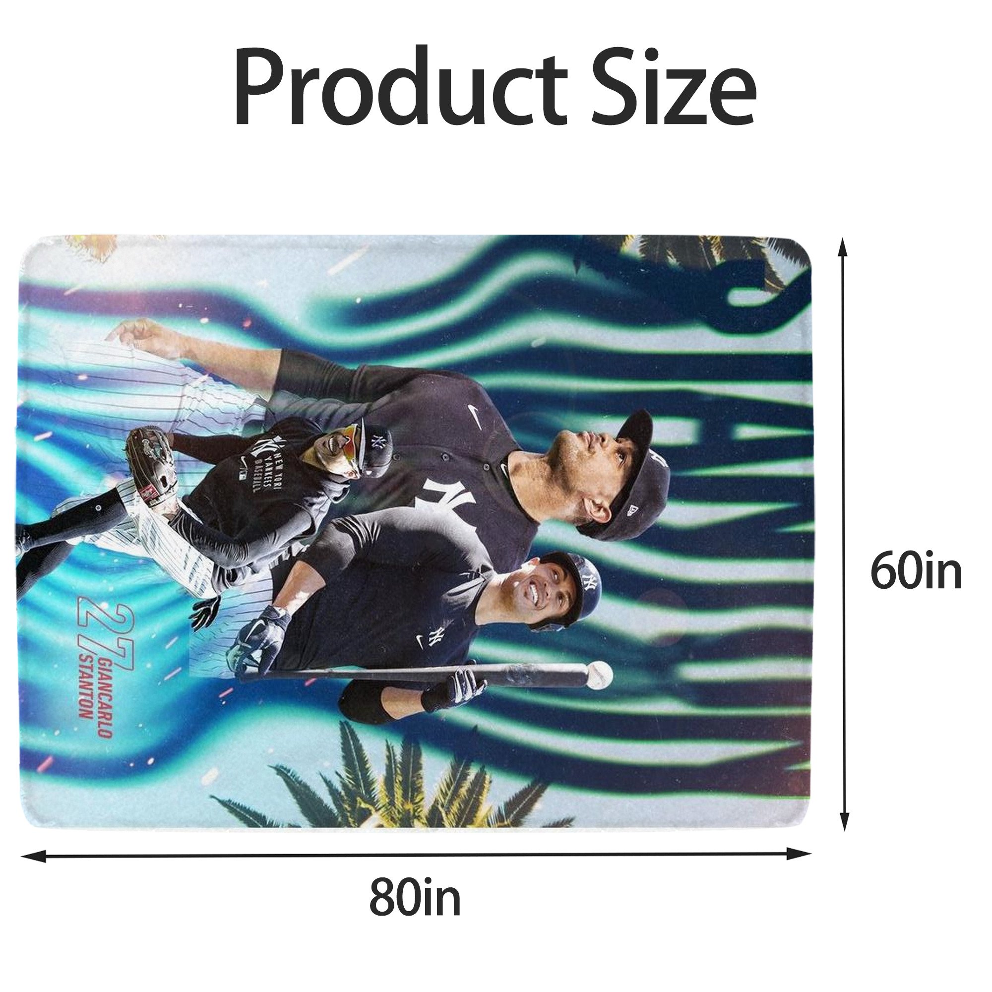 Giancarlo Stanton 31 Soft Fleece Throw Blanket 60 X 80 Inch – Super Soft, Lightweight, And Durable – Perfect For Sofa, Bed, Camping, And More – Ideal Gift For Family And Friends