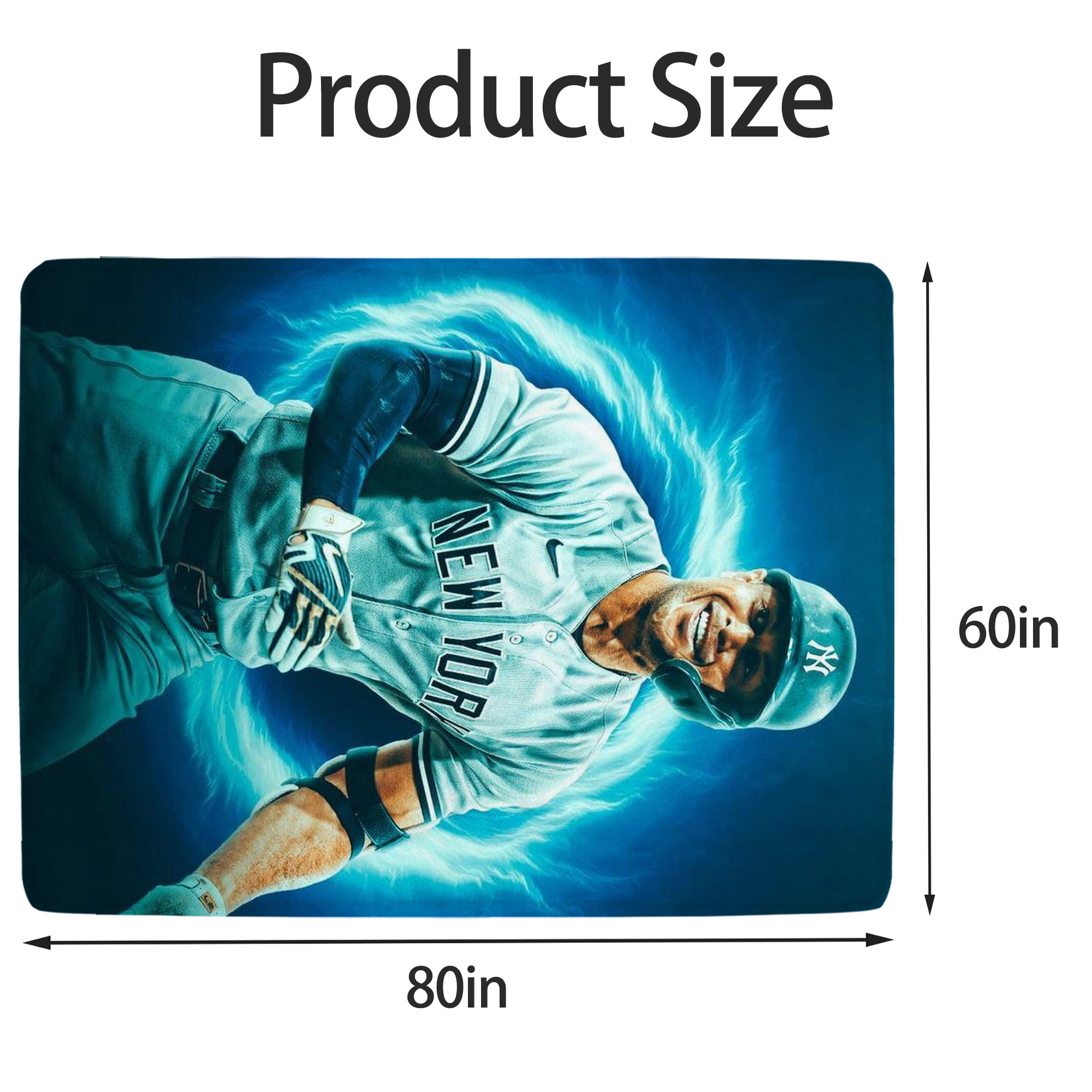 Giancarlo Stanton 35 Soft Fleece Throw Blanket 60 X 80 Inch – Super Soft, Lightweight, And Durable – Perfect For Sofa, Bed, Camping, And More – Ideal Gift For Family And Friends