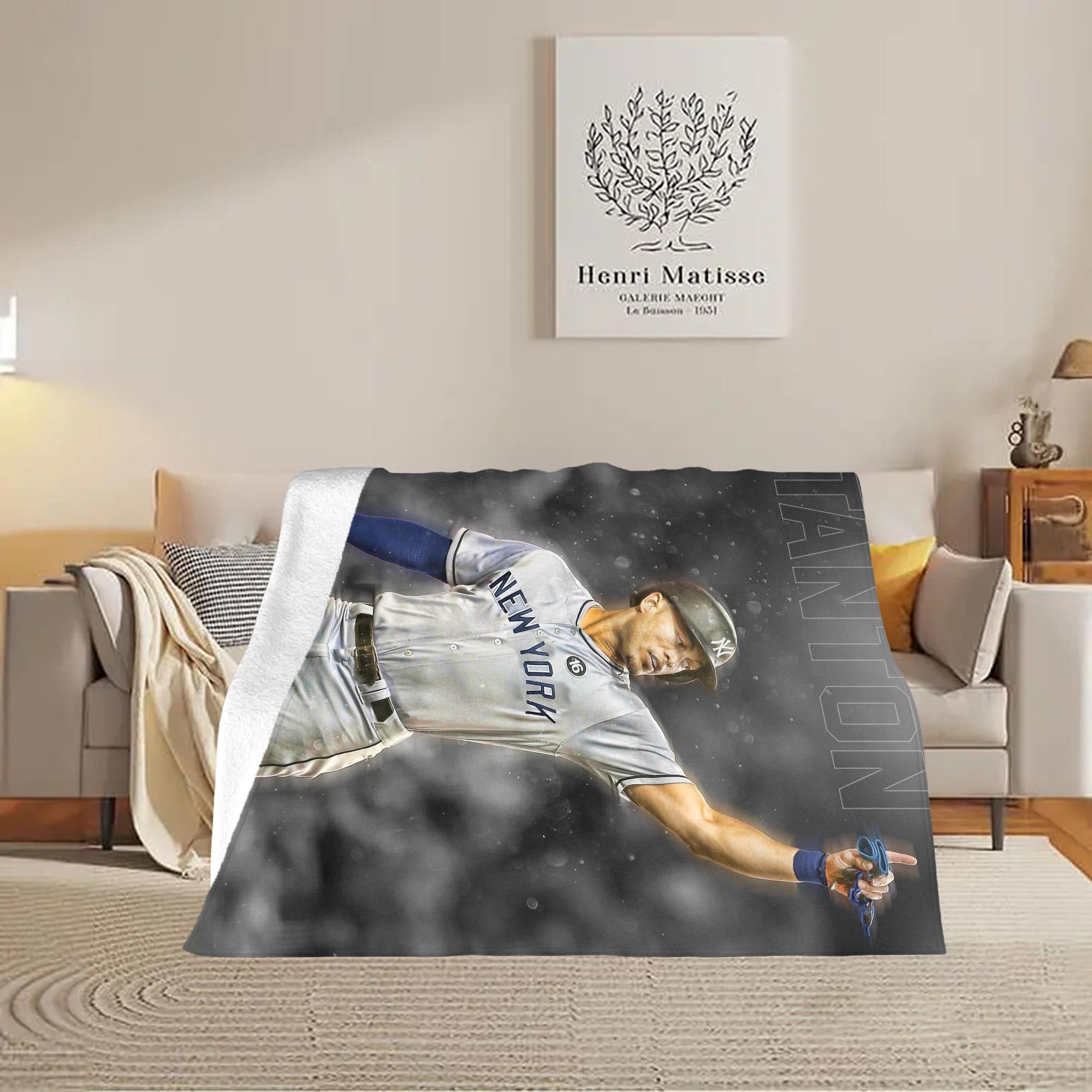 Giancarlo Stanton 25 Soft Fleece Throw Blanket 60 X 80 Inch – Super Soft, Lightweight, And Durable – Perfect For Sofa, Bed, Camping, And More – Ideal Gift For Family And Friends