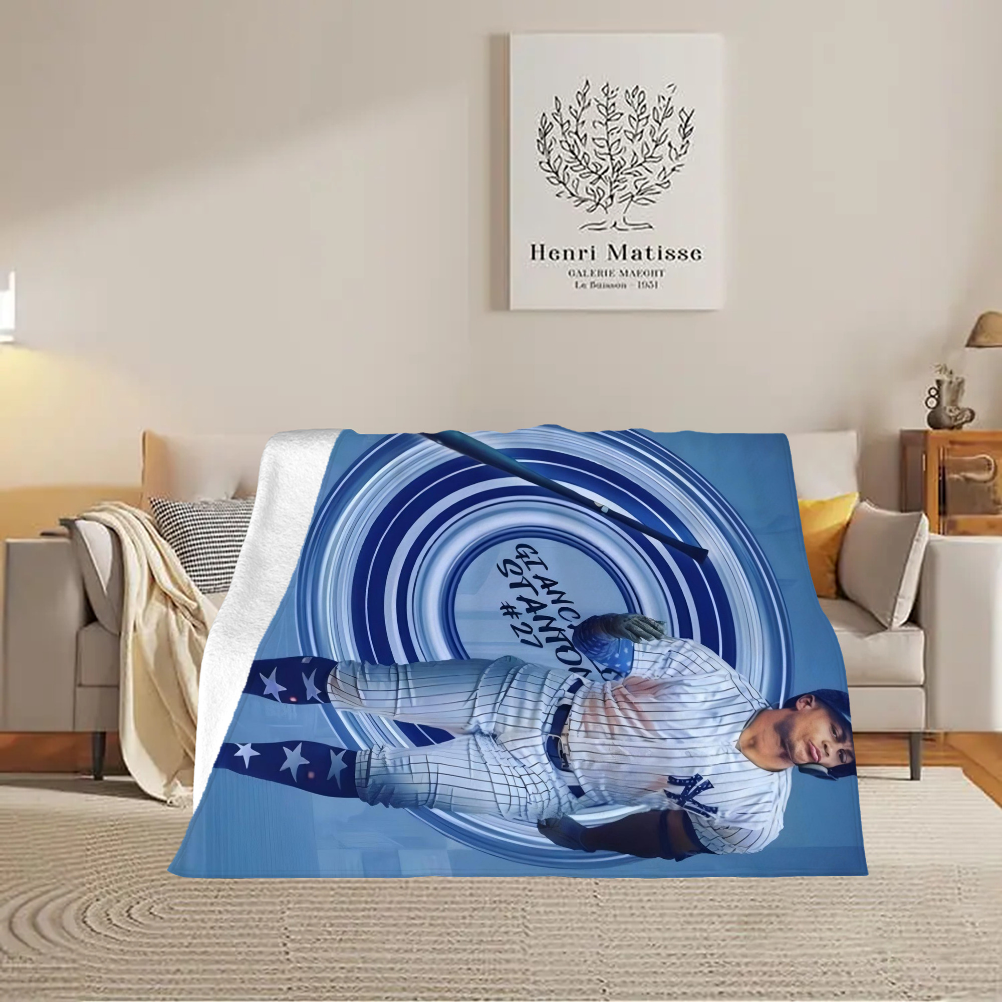 Giancarlo Stanton 16 Soft Fleece Throw Blanket 60 X 80 Inch – Super Soft, Lightweight, And Durable – Perfect For Sofa, Bed, Camping, And More – Ideal Gift For Family And Friends