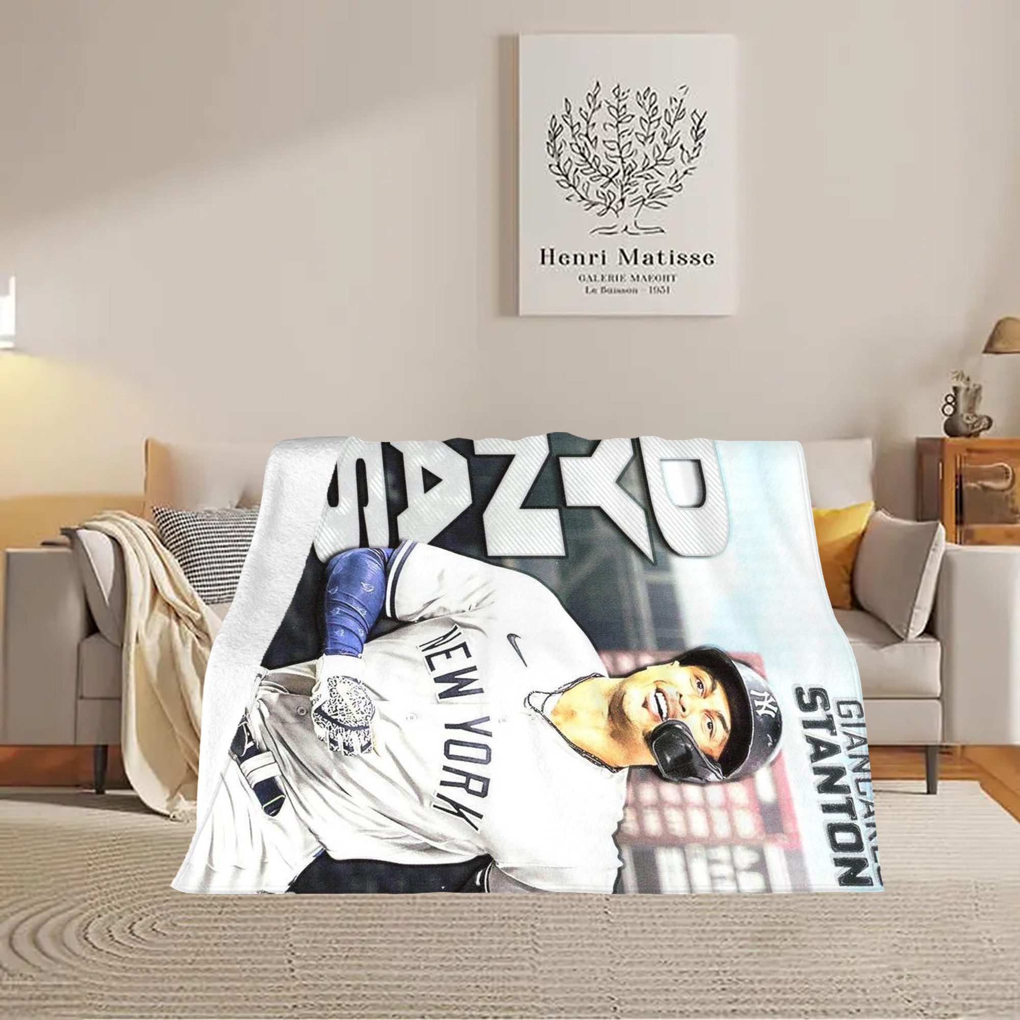 Giancarlo Stanton 21 Soft Fleece Throw Blanket 60 X 80 Inch – Super Soft, Lightweight, And Durable – Perfect For Sofa, Bed, Camping, And More – Ideal Gift For Family And Friends
