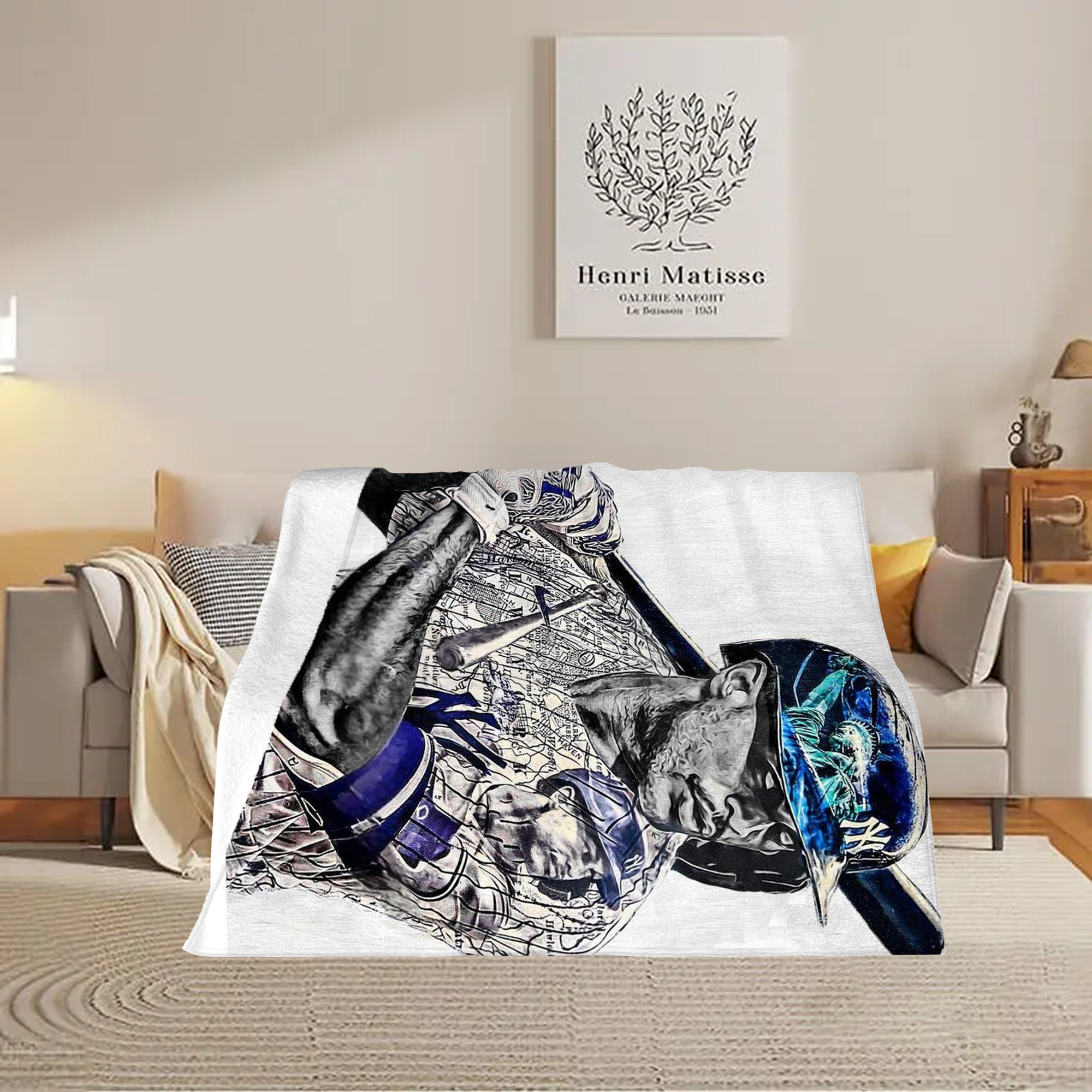 Giancarlo Stanton 28 Soft Fleece Throw Blanket 60 X 80 Inch – Super Soft, Lightweight, And Durable – Perfect For Sofa, Bed, Camping, And More – Ideal Gift For Family And Friends