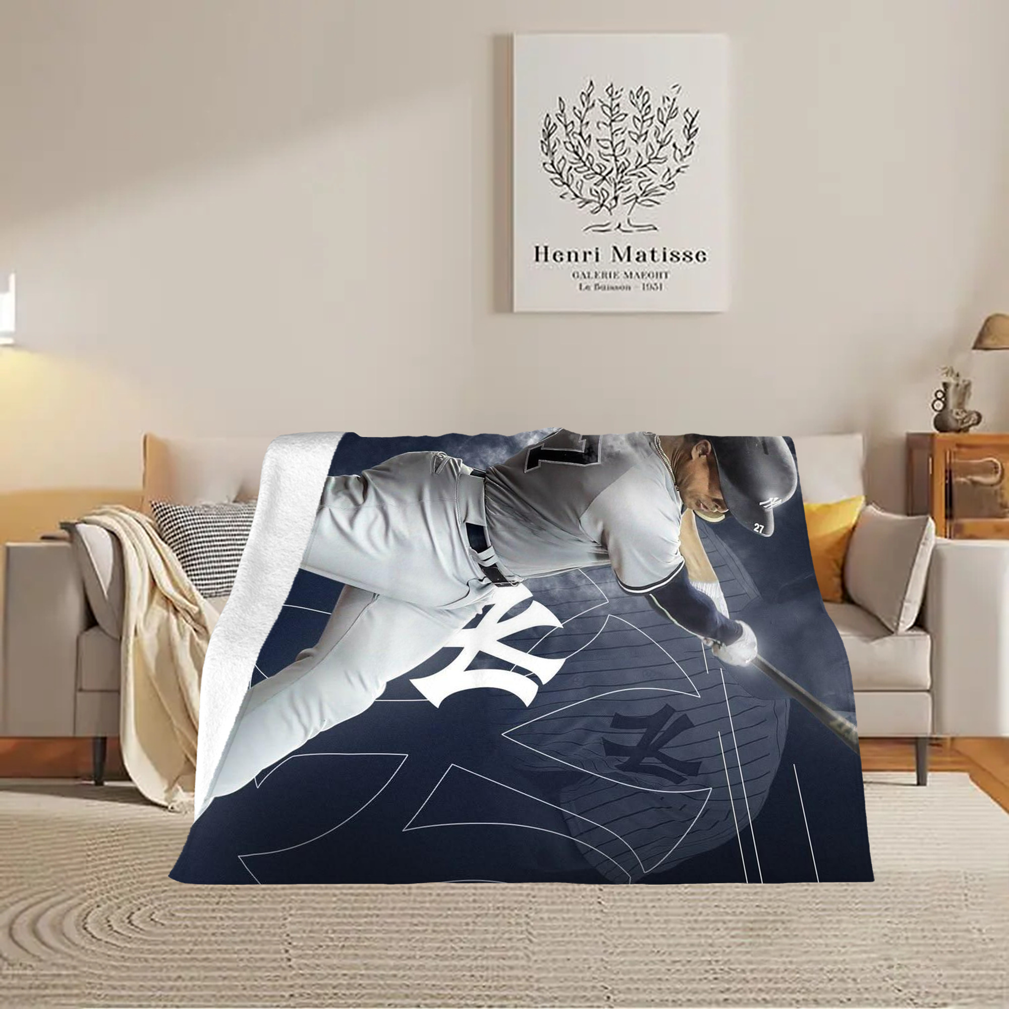 Giancarlo Stanton 27 Soft Fleece Throw Blanket 60 X 80 Inch – Super Soft, Lightweight, And Durable – Perfect For Sofa, Bed, Camping, And More – Ideal Gift For Family And Friends