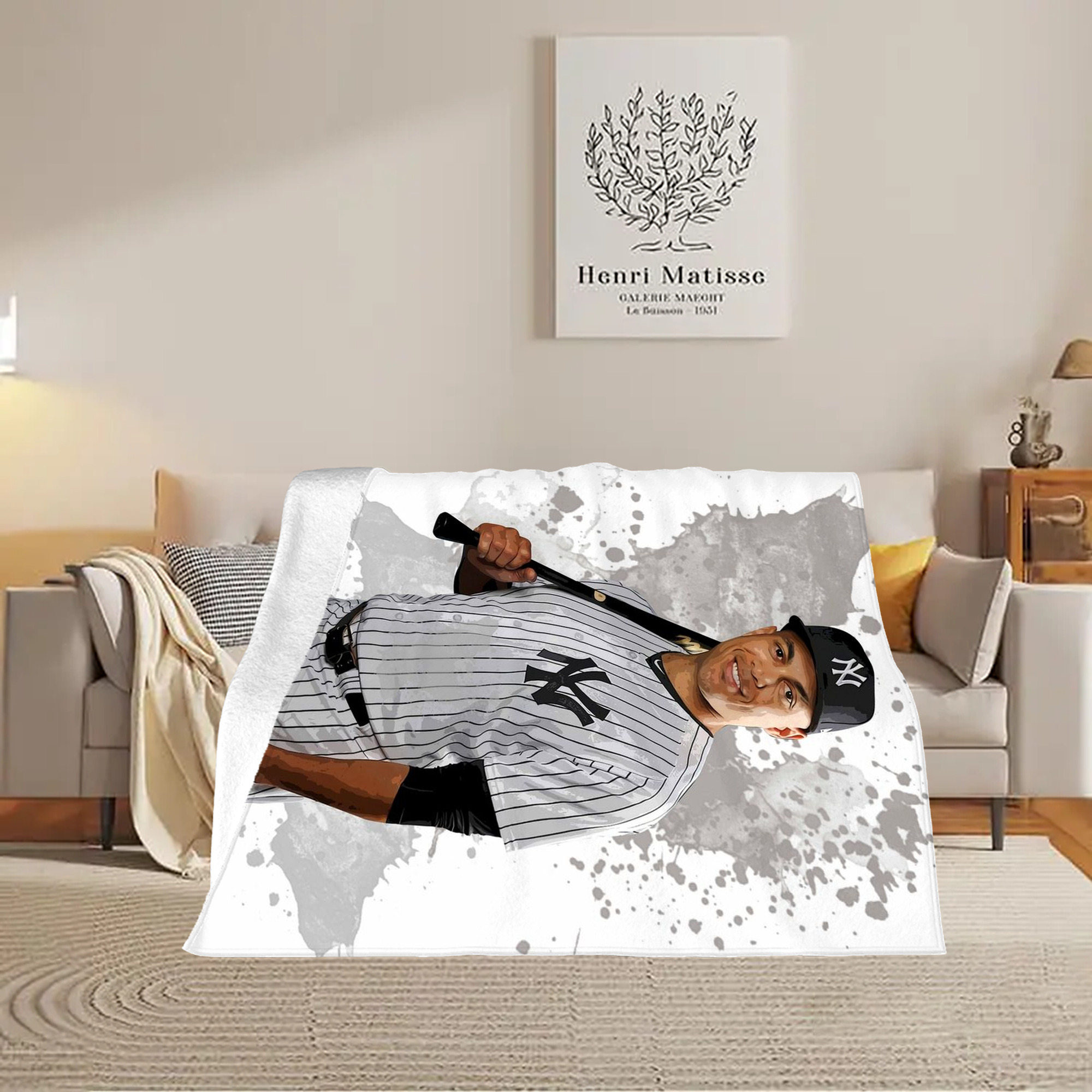 Giancarlo Stanton 32 Soft Fleece Throw Blanket 60 X 80 Inch – Super Soft, Lightweight, And Durable – Perfect For Sofa, Bed, Camping, And More – Ideal Gift For Family And Friends