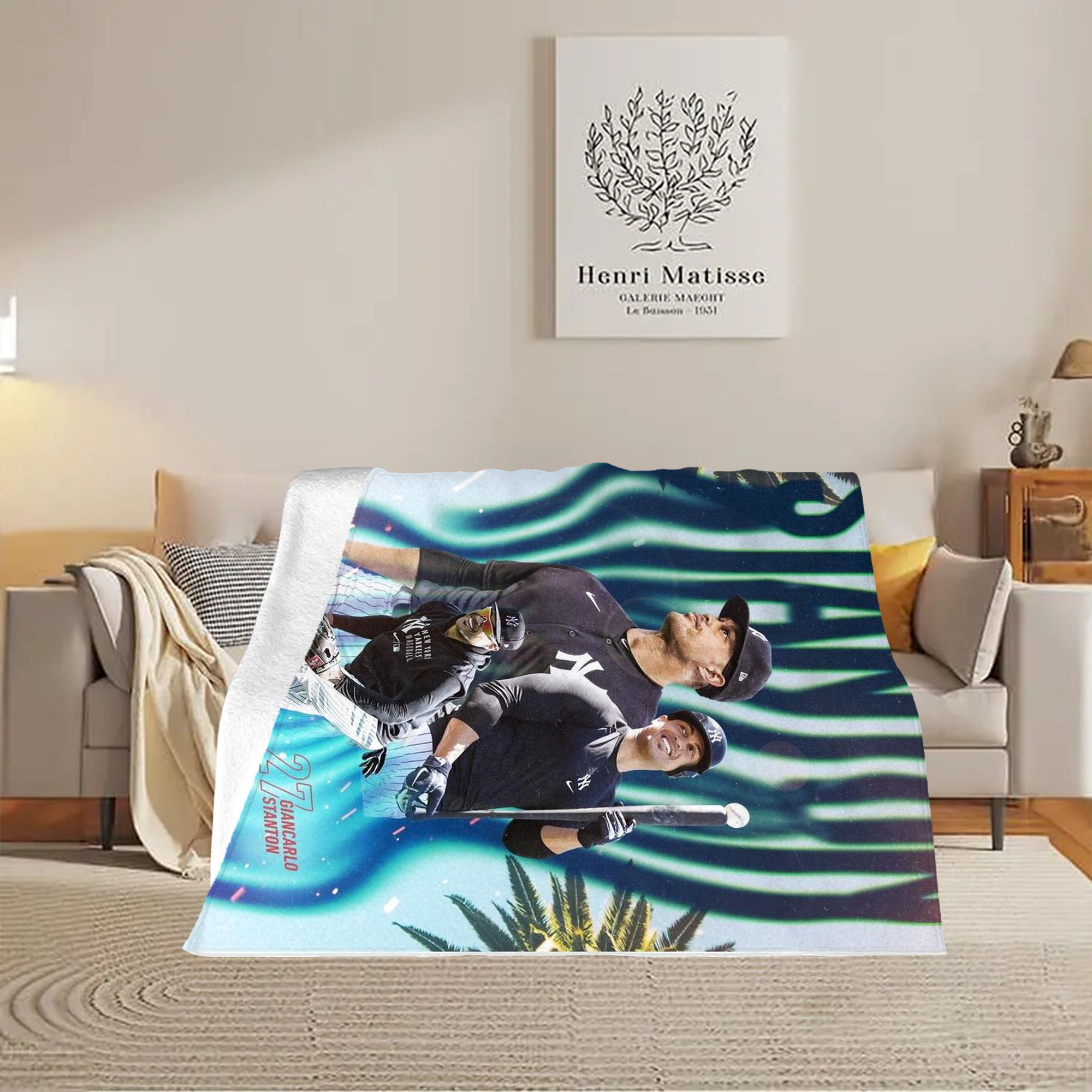 Giancarlo Stanton 31 Soft Fleece Throw Blanket 60 X 80 Inch – Super Soft, Lightweight, And Durable – Perfect For Sofa, Bed, Camping, And More – Ideal Gift For Family And Friends