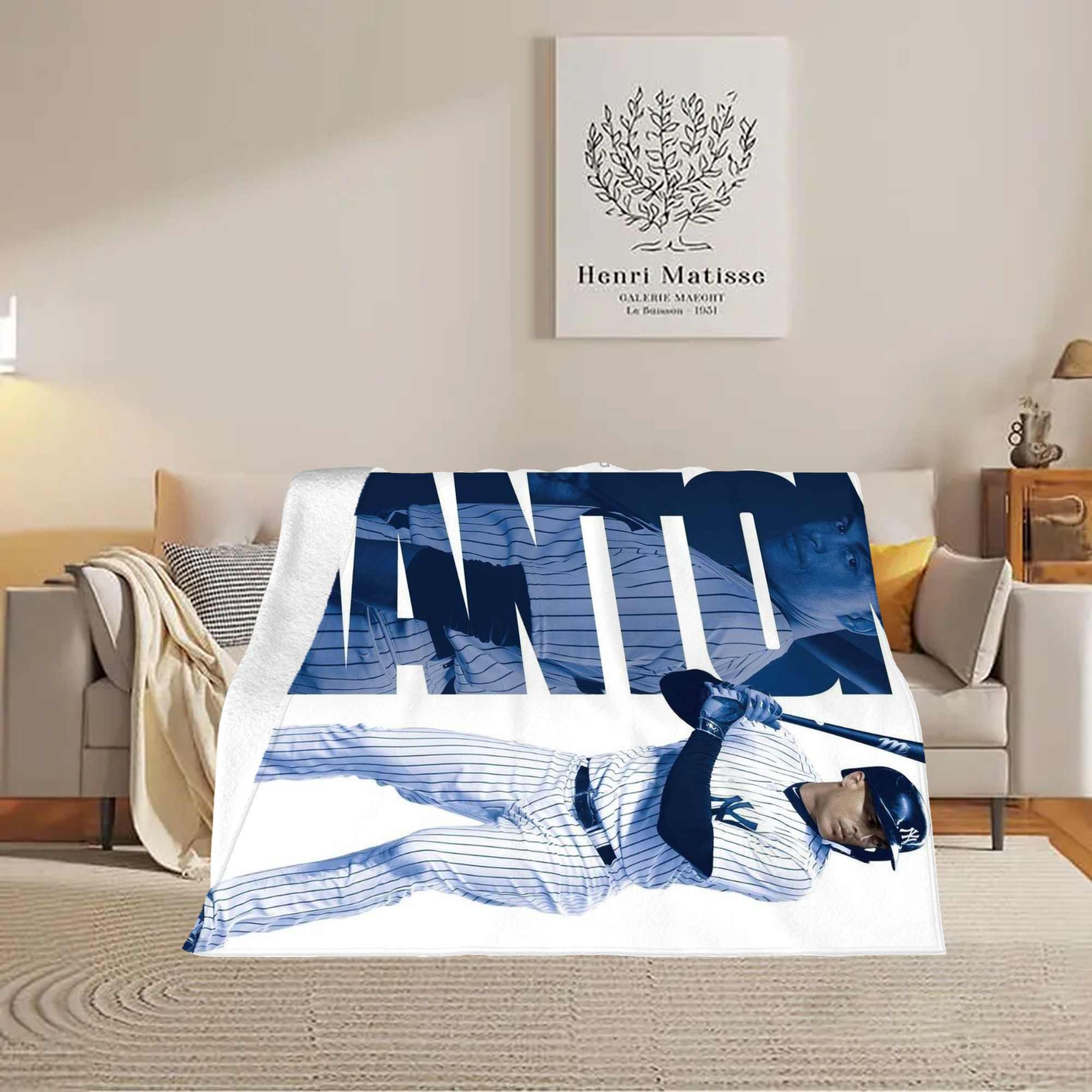 Giancarlo Stanton 34 Soft Fleece Throw Blanket 60 X 80 Inch – Super Soft, Lightweight, And Durable – Perfect For Sofa, Bed, Camping, And More – Ideal Gift For Family And Friends