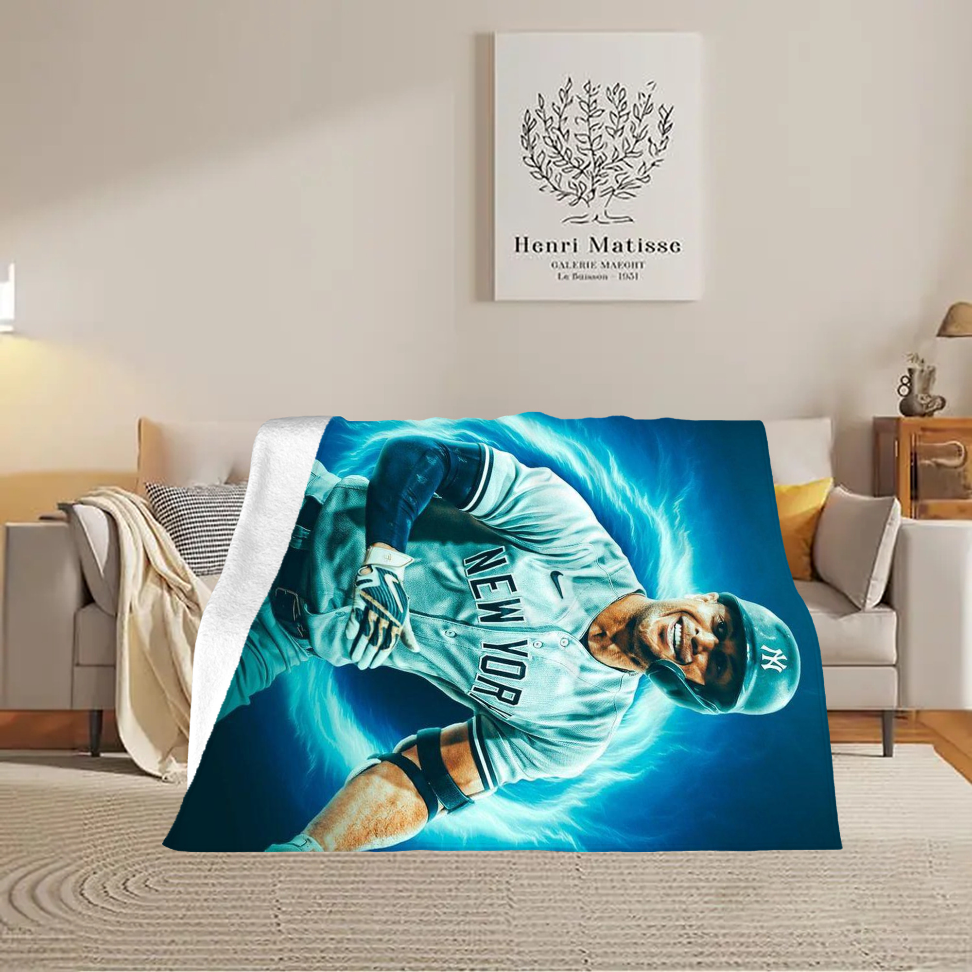 Giancarlo Stanton 35 Soft Fleece Throw Blanket 60 X 80 Inch – Super Soft, Lightweight, And Durable – Perfect For Sofa, Bed, Camping, And More – Ideal Gift For Family And Friends
