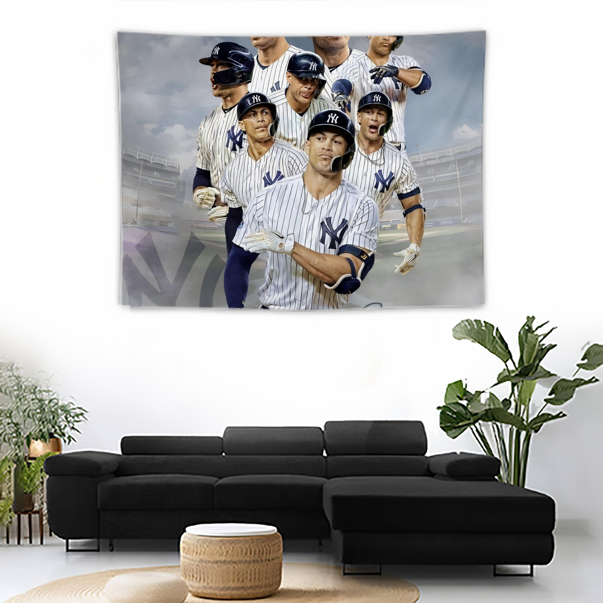 Giancarlo Stanton 38 Wall Tapestry For Bedroom Aesthetic – Boho Style Polyester Fabric Wall Hanging With Hooks – 60 X 90 Inch Large Size, Lightweight, Durable, Easy To Hang